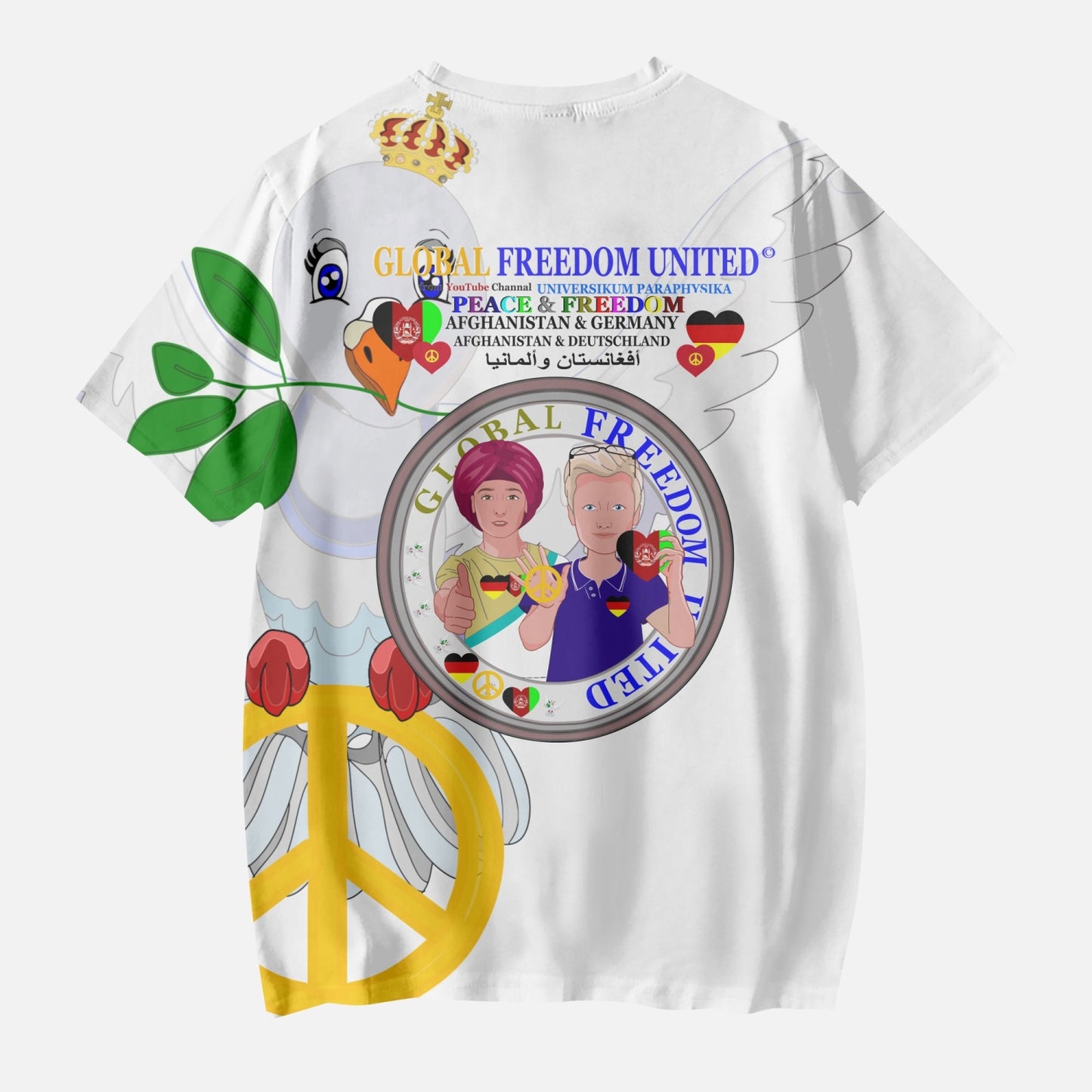 AOP Kids' Short T-Shirts GLOBAL FREEDOM UNITED BOY AFGHANISTAN &GERMANY BIG 1
