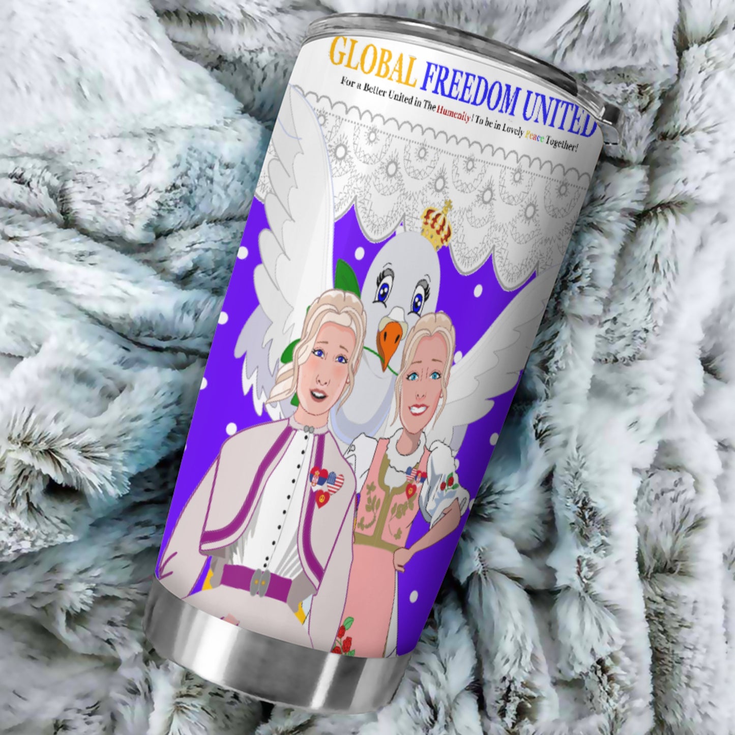 Tumbler 2 GLOBAL FREEDOM UNITED© Women Serbia & USA Lilac2