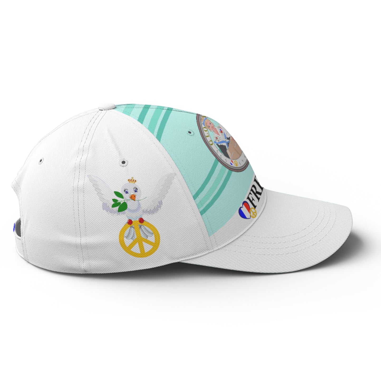 Basketball Cap GLOBAL FREEDOM UNITED© Couple French Light Green