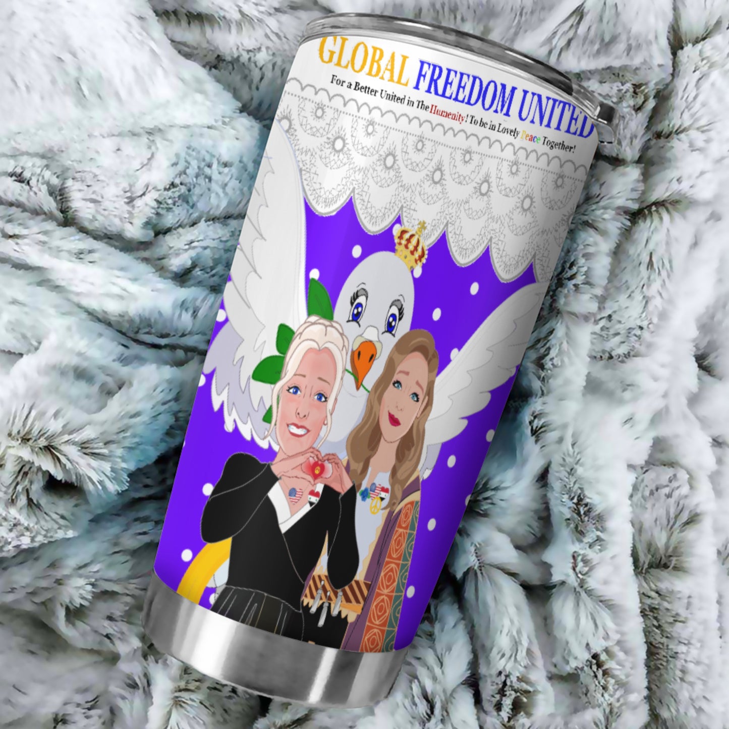Tumbler GLOBAL FREEDOM UNITED© Women Syria & USA Lilac2