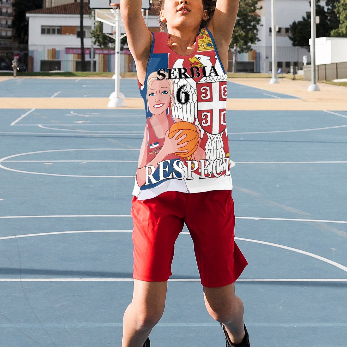Kids Basketball Jersey GLOBAL FREEDOM UNITED GIRLS SERBIA V2 6