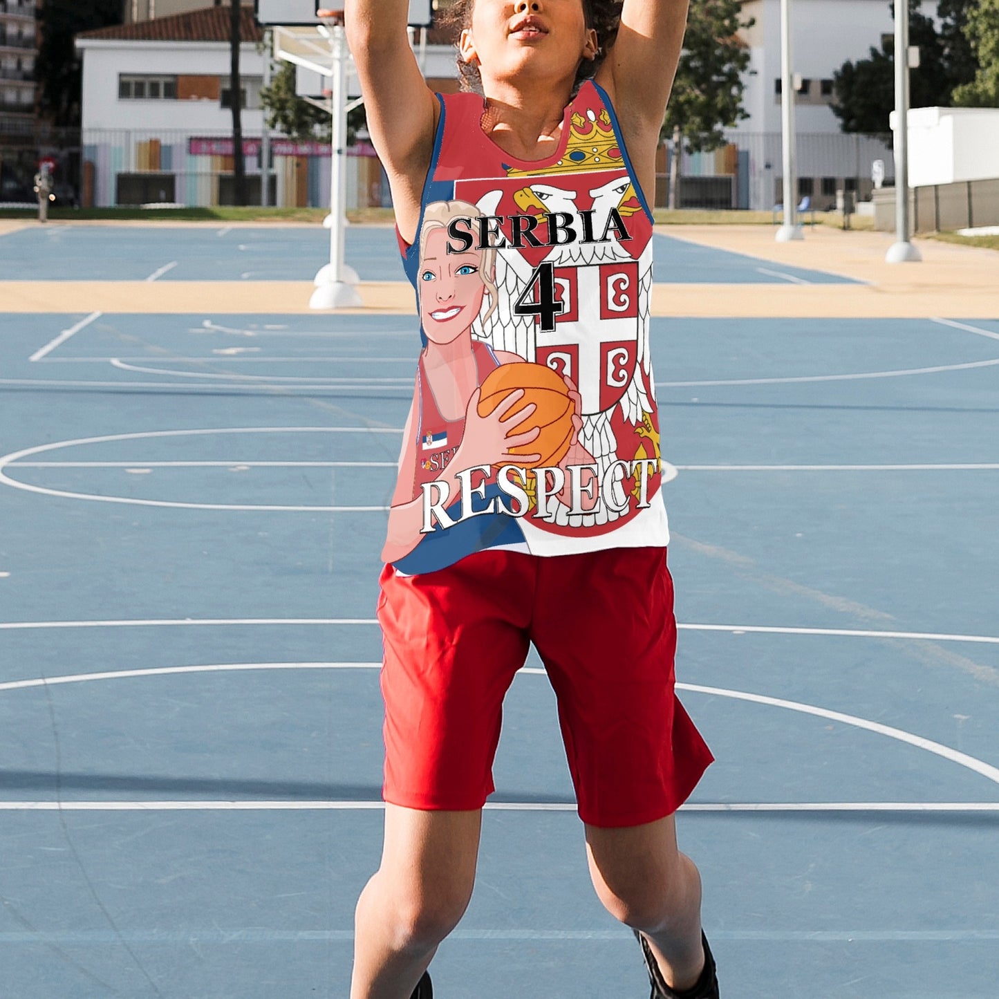 Kids Basketball Jersey GLOBAL FREEDOM UNITED GIRLS SERBIA V2 4