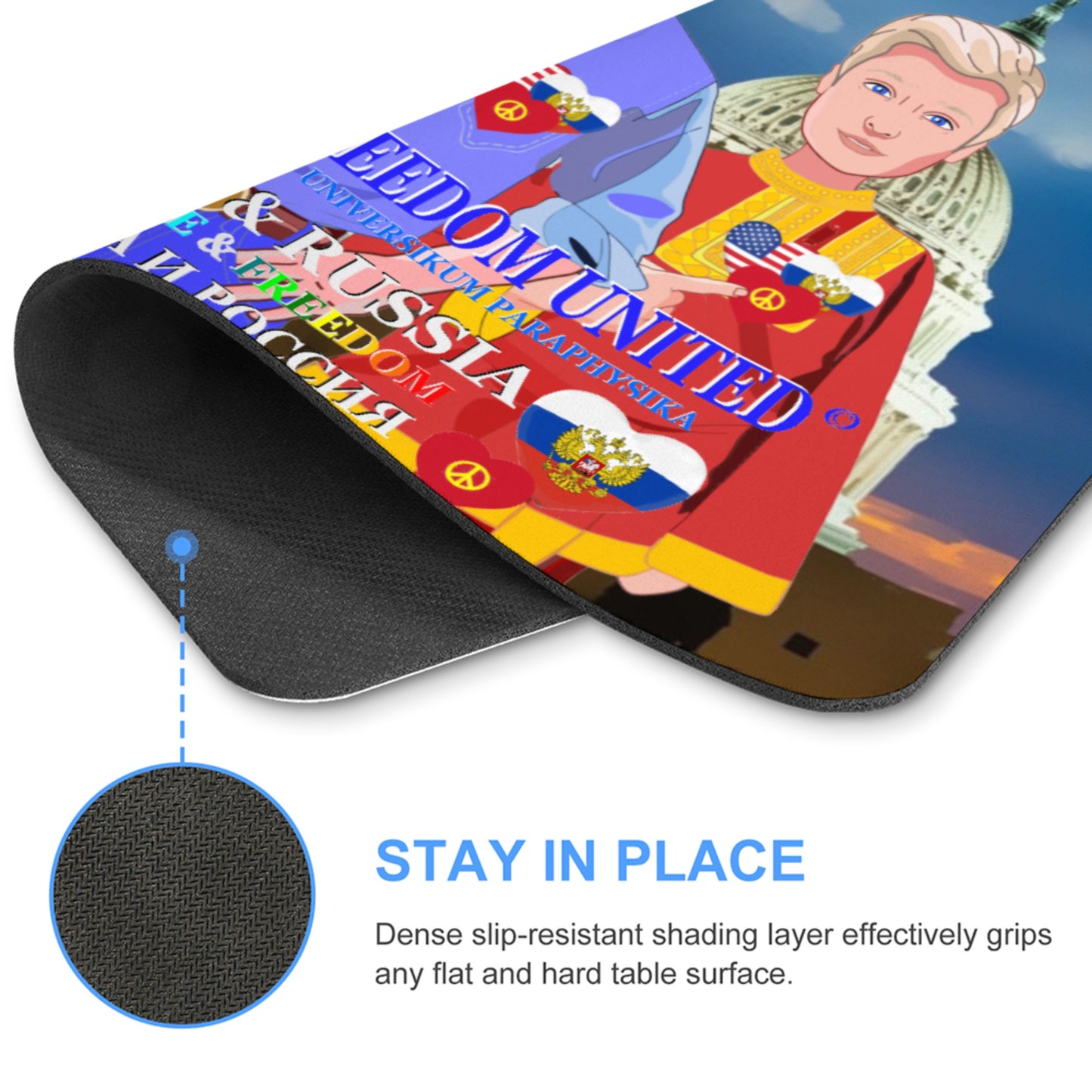 Mouse Pad GLOBAL FREEDOM UNITED© Men Russia & USA