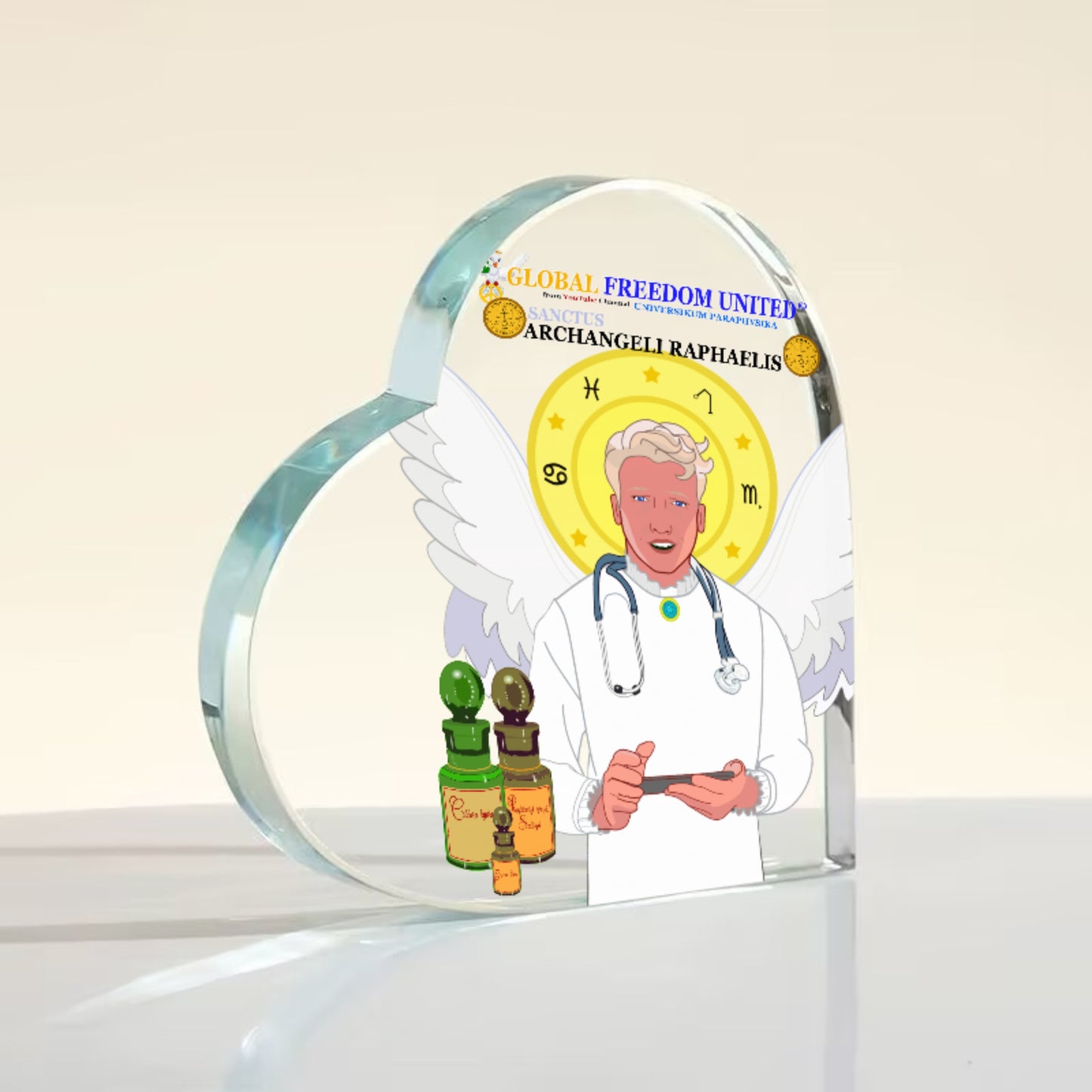 Acryl Heard Global Freedom United© Archangel Rafael Old Latin