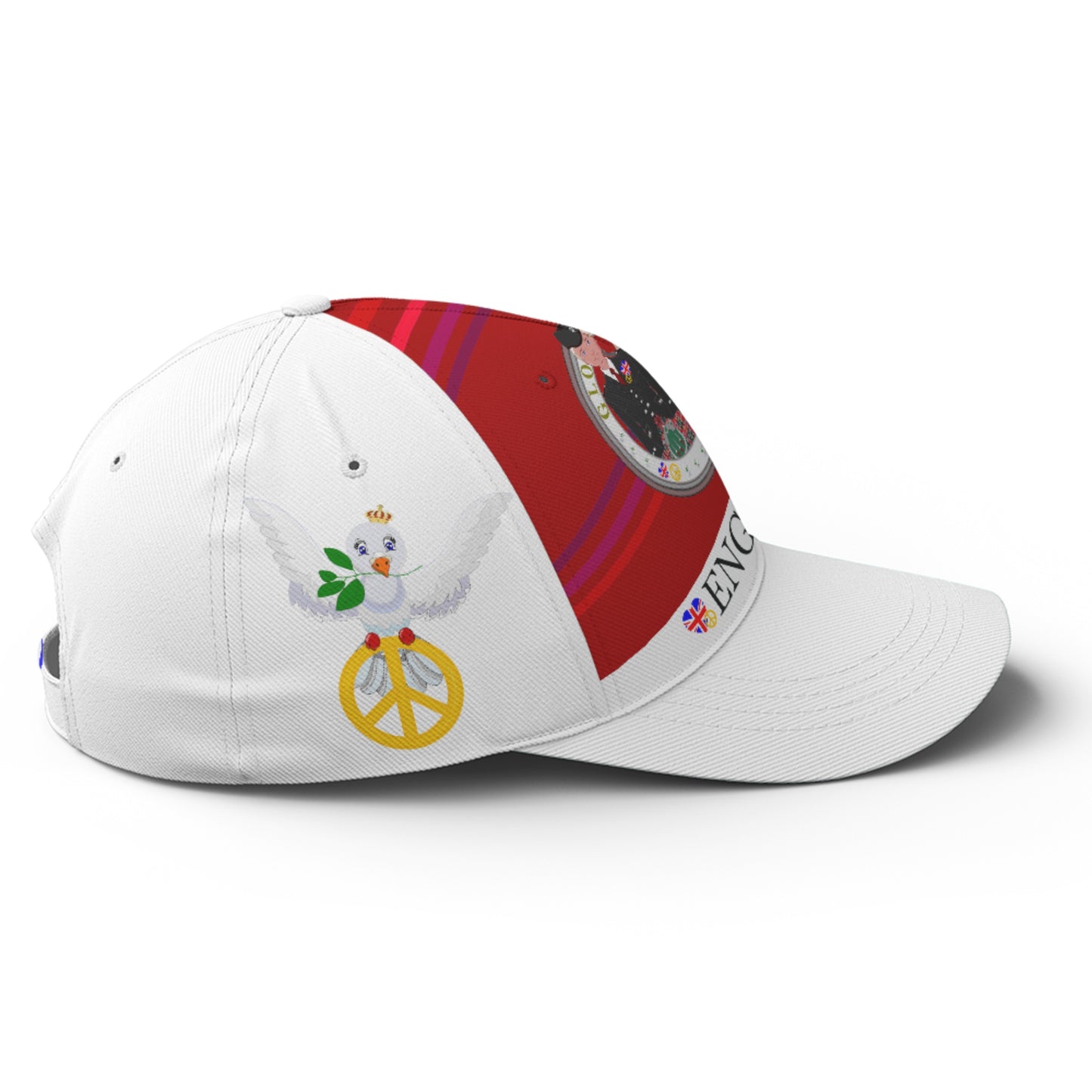 Basketball Cap GLOBAL FREEDOM UNITED© Couple England Red