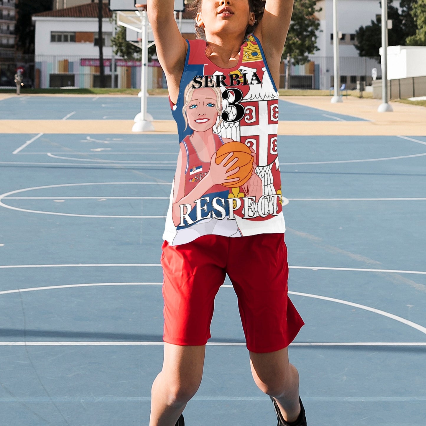 Kids Basketball Jersey GLOBAL FREEDOM UNITED GIRLS SERBIA V2 3