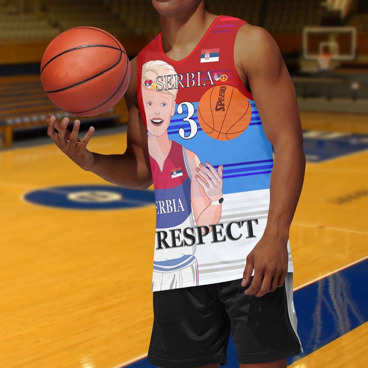 Basketball Jersey GLOBAL FREEDOM UNITED COUPLE EDITION SERBIA MEN V1 3