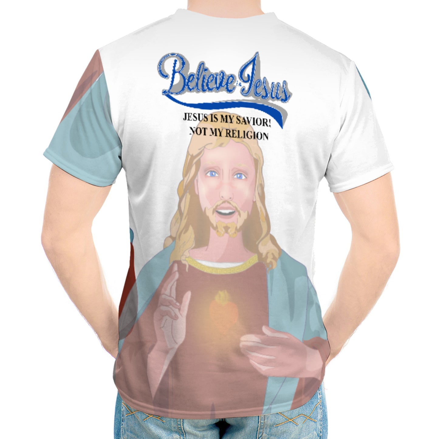 Men´s T-shirt Wight GLOBAL FREEDOM UNITED© Jesus Is My Savior