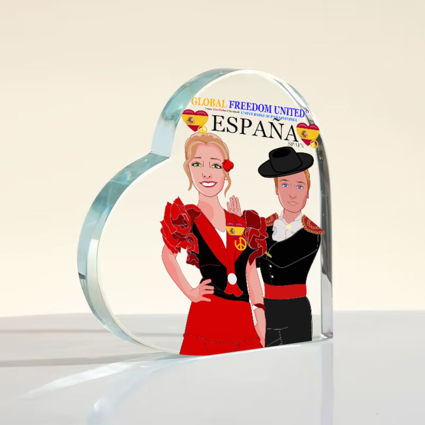 Acryl Heart GLOBAL FREEDOM UNITED© Couple Spain