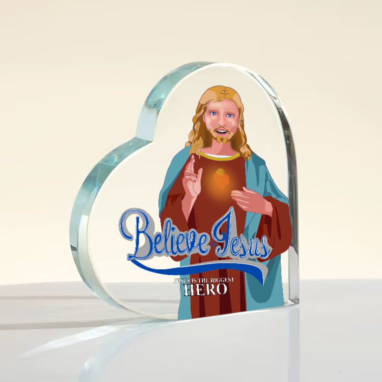 Acryl Heart GLOBAL FREEDOM UNITED© Jesus Christ is the Biggest Hero