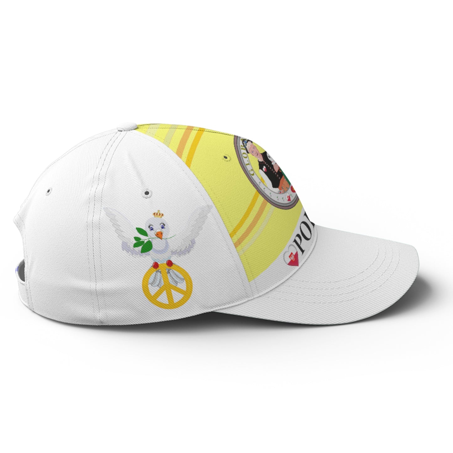 Basketball Cap GLOBAL FREEDOM UNITED© Couple Poland Yellow