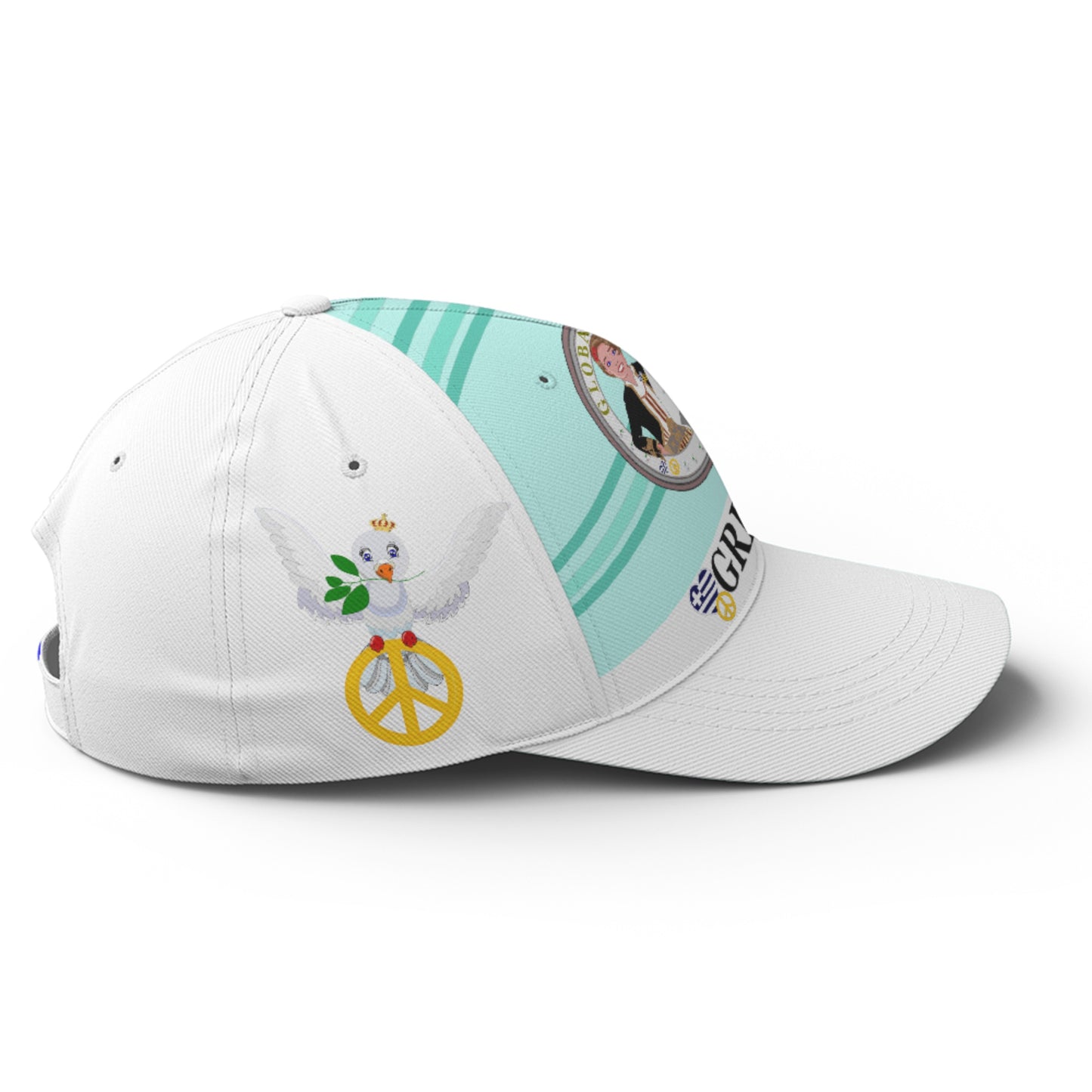 Basketball Cap GLOBAL FREEDOM UNITED© Couple Greece Light Green