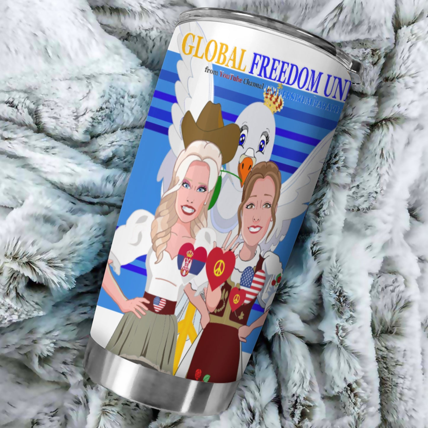 Tumbler Global Freedom United© Women Serbia & Usa Deep Blue