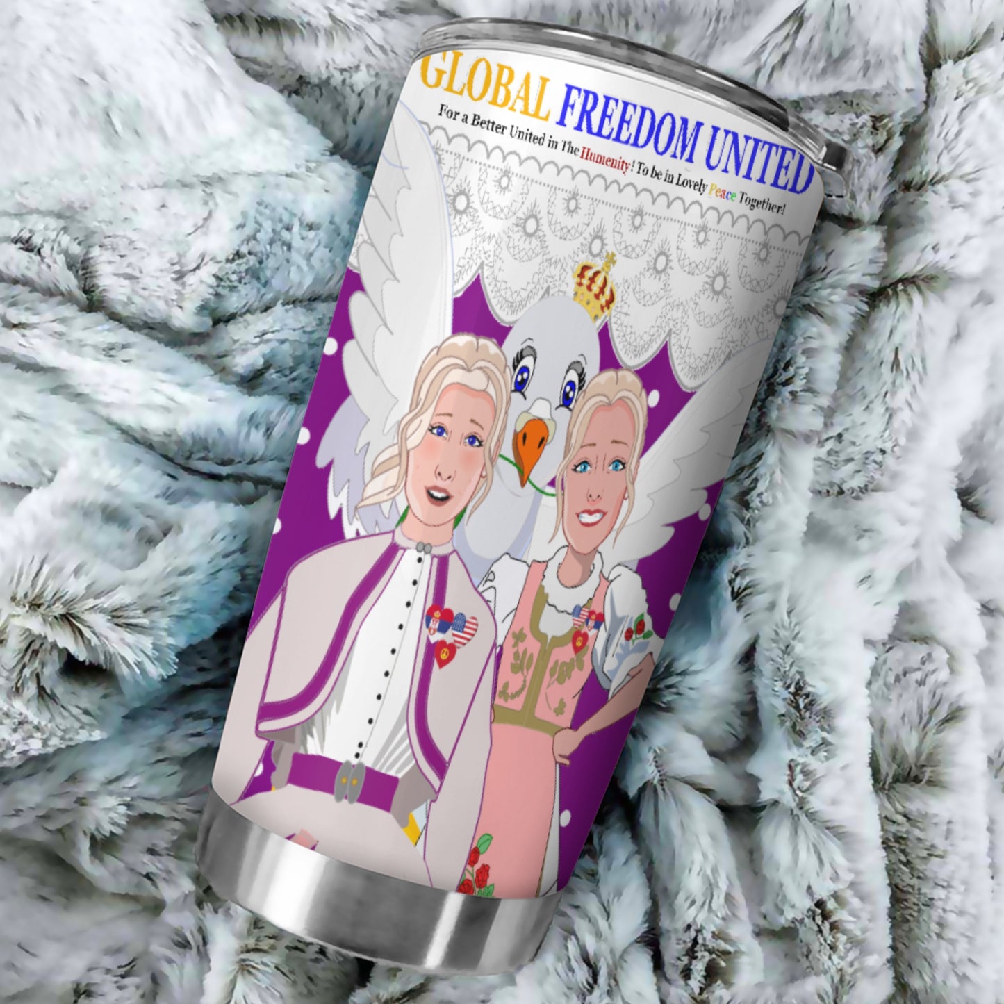 Tumbler 2 GLOBAL FREEDOM UNITED© Women Serbia & USA Lilac1