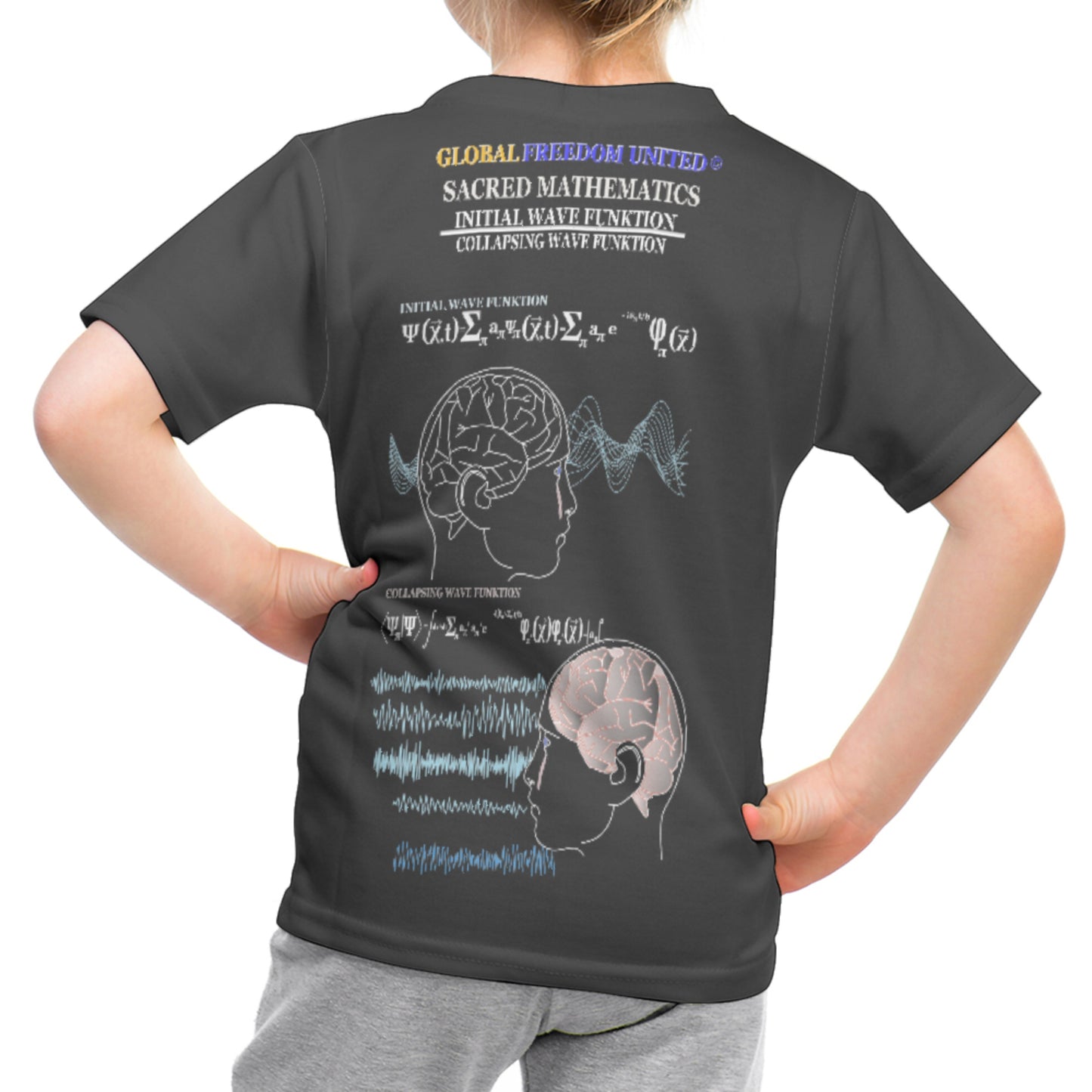 Kit´s T-shirt Global Freedom United© Sacred Mathematics Wave Function