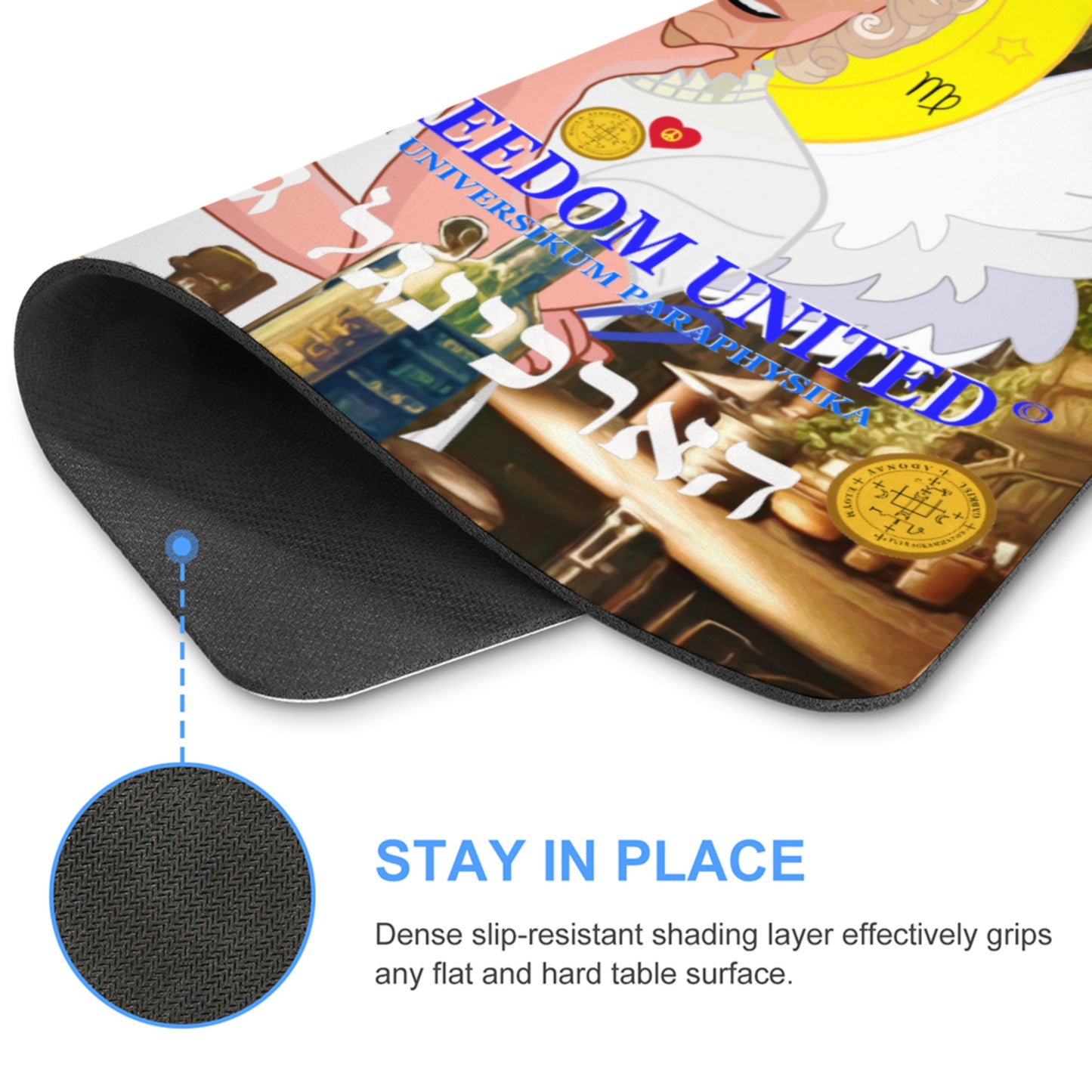 Mouse Pad GLOBAL FREEDOM UNITED© Archangel Gabriel Hebrew