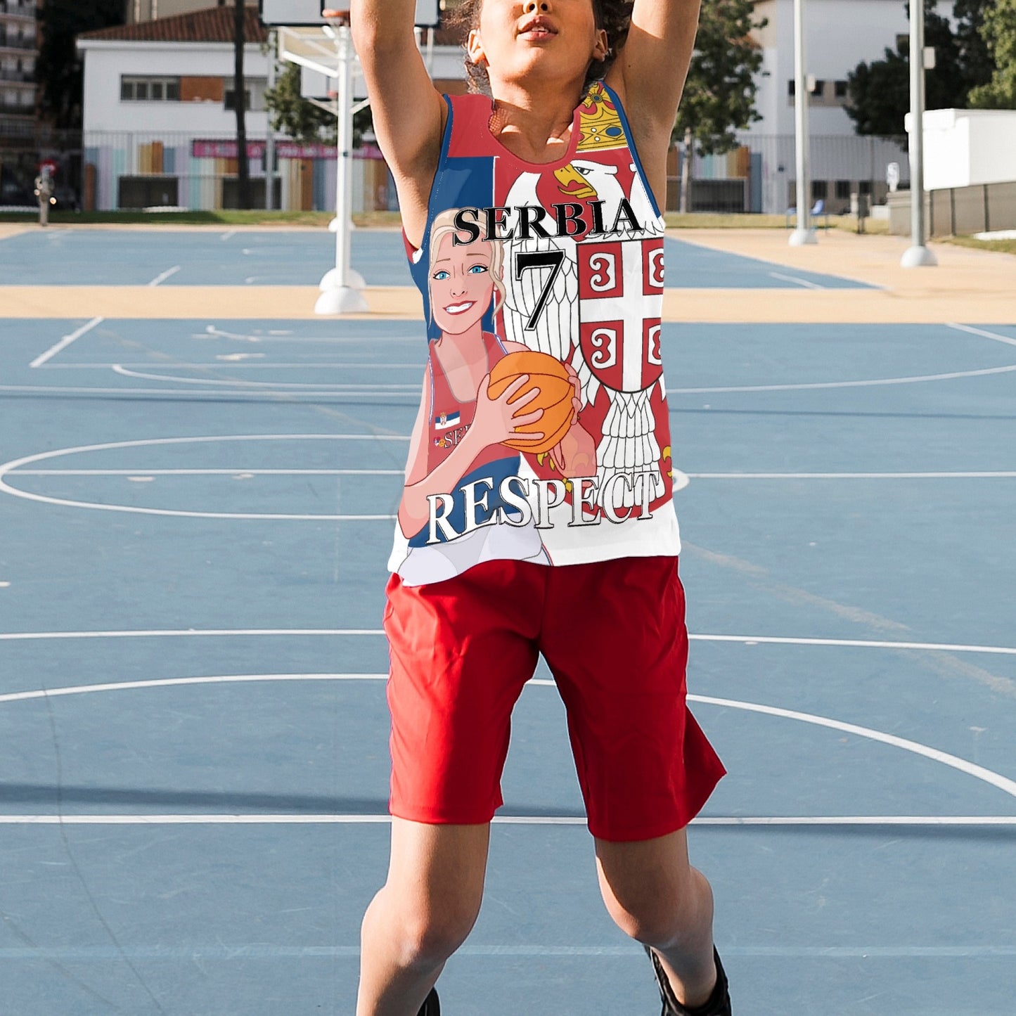 Kids Basketball Jersey GLOBAL FREEDOM UNITED GIRLS SERBIA V2 7