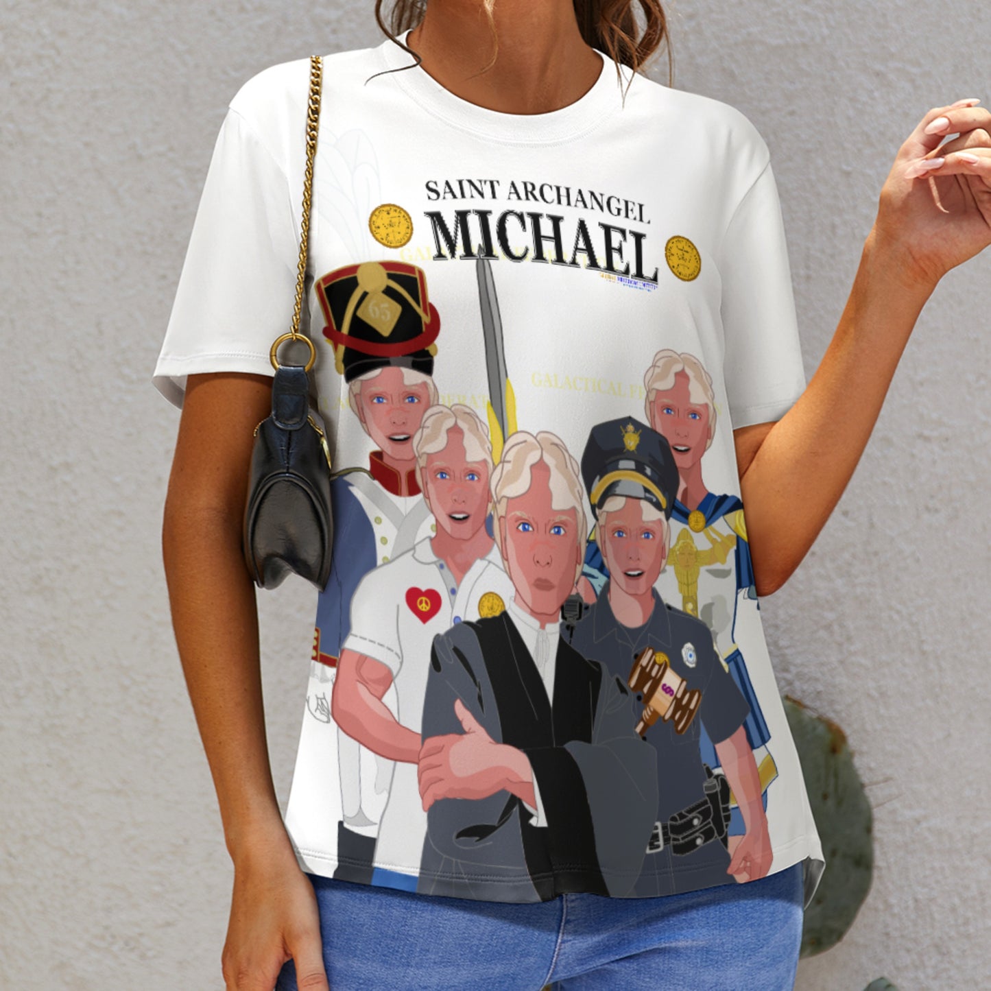 Women´s T-shirt 2 GLOBAL FREEDOM UNITED© Archangel Michael Big2