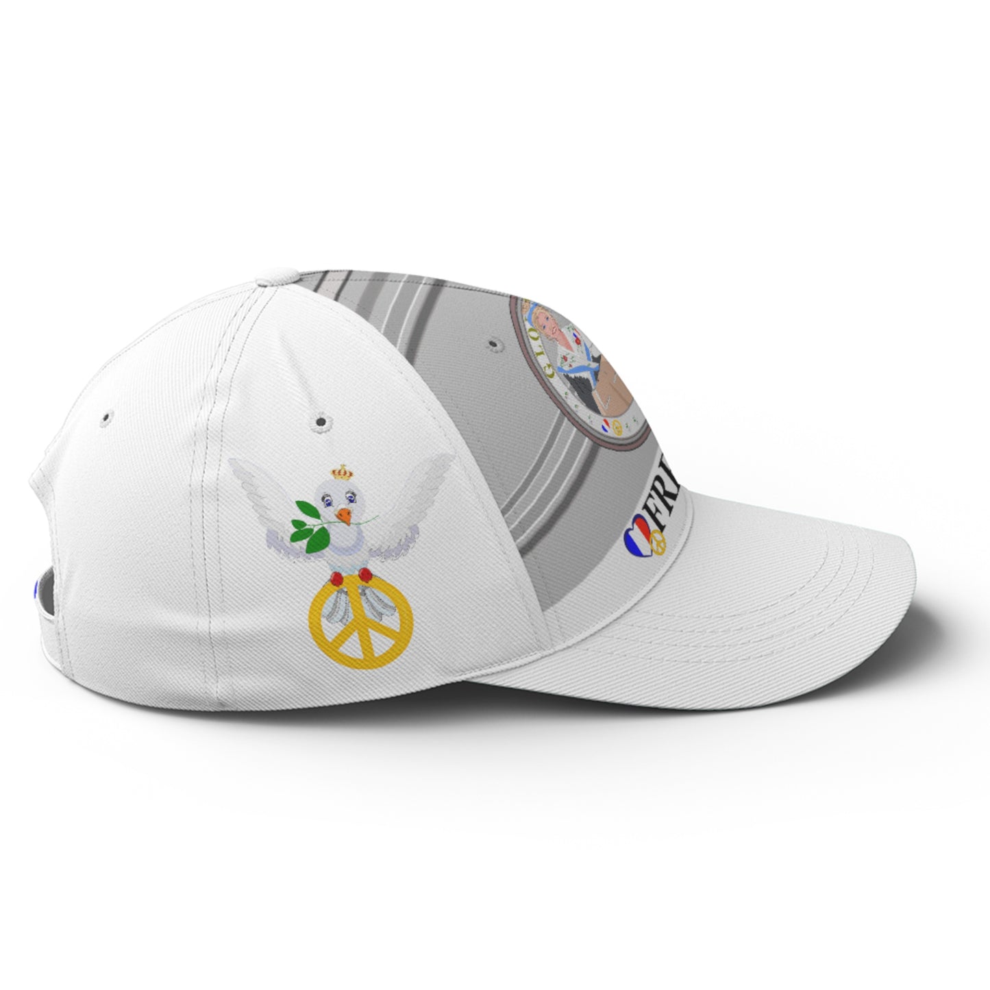 Basketball Cap GLOBAL FREEDOM UNITED© Couple French Grey