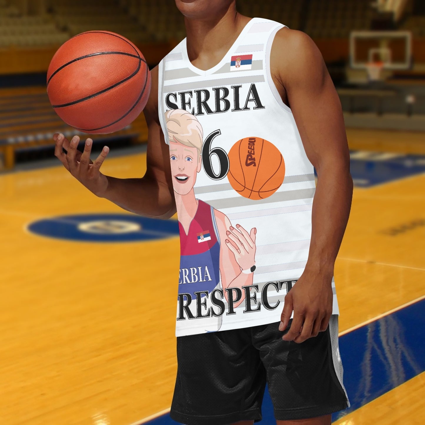 Basketball Jersey GLOBAL FREEDOM UNITED COUPLE EDITION SERBIA MEN V2 6