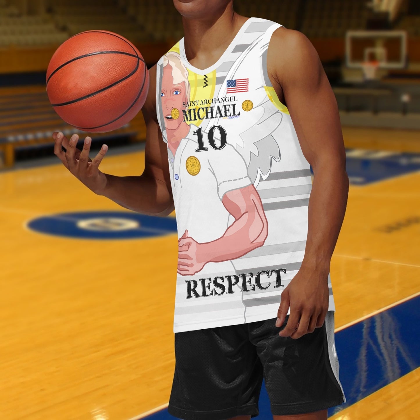 Basketball Jersey GLOBAL FREEDOM UNITED ARCHANGEL MICHAEL USA 10