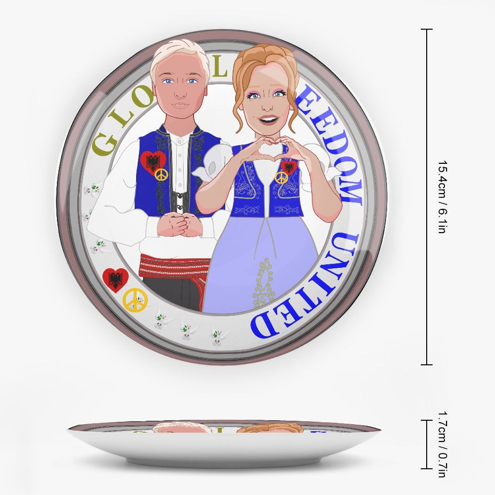 GLOBAL FREEDOM UNITED© Couple Albania Ceramic Decorative Plates