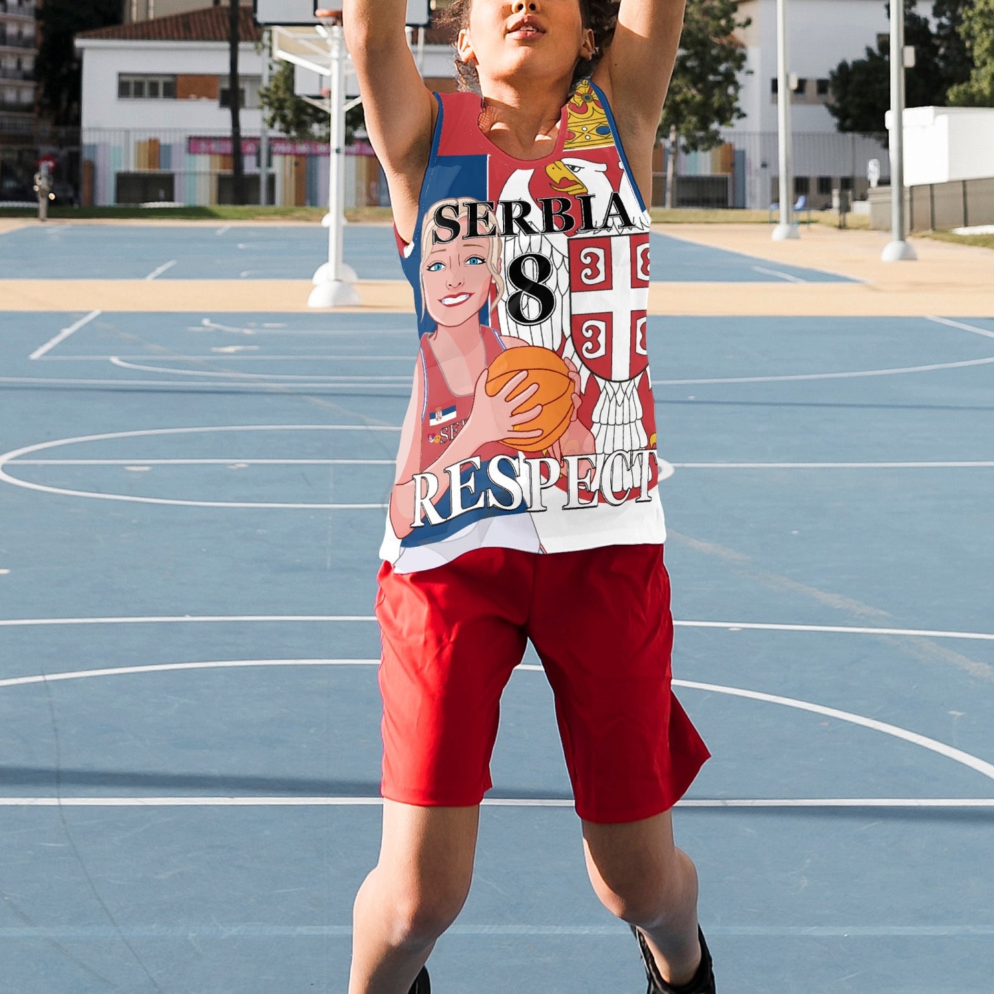 Kids Basketball Jersey GLOBAL FREEDOM UNITED GIRLS SERBIA V2 8