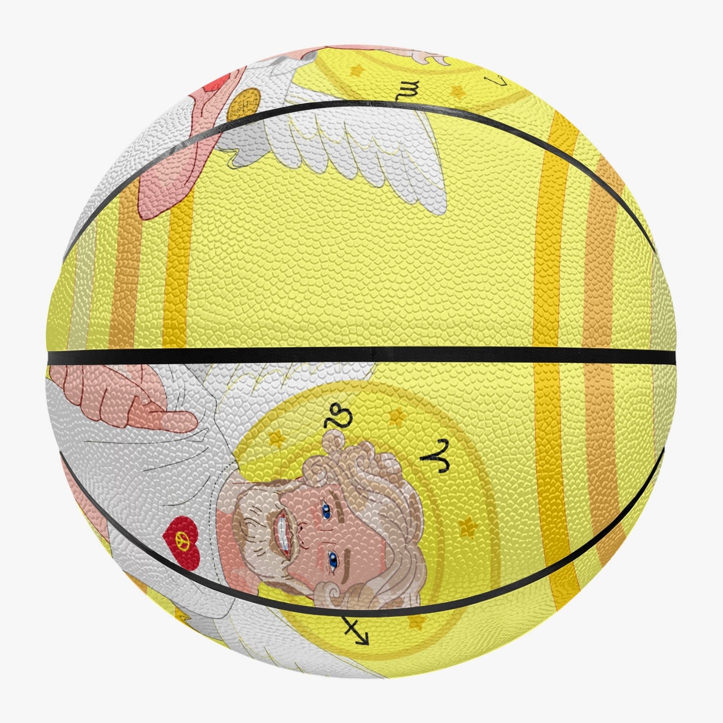 Basketball - Eight - Panel Printed GLOBAL FREEDOM UNITED© 4 ARCHANGEL YELLOW