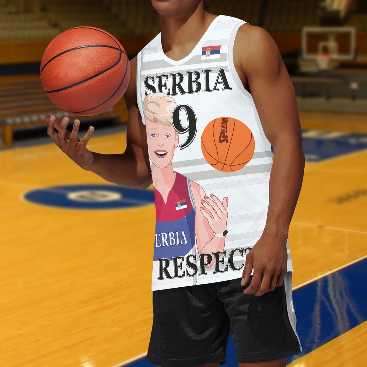 Basketball Jersey GLOBAL FREEDOM UNITED COUPLE EDITION SERBIA MEN V2 9