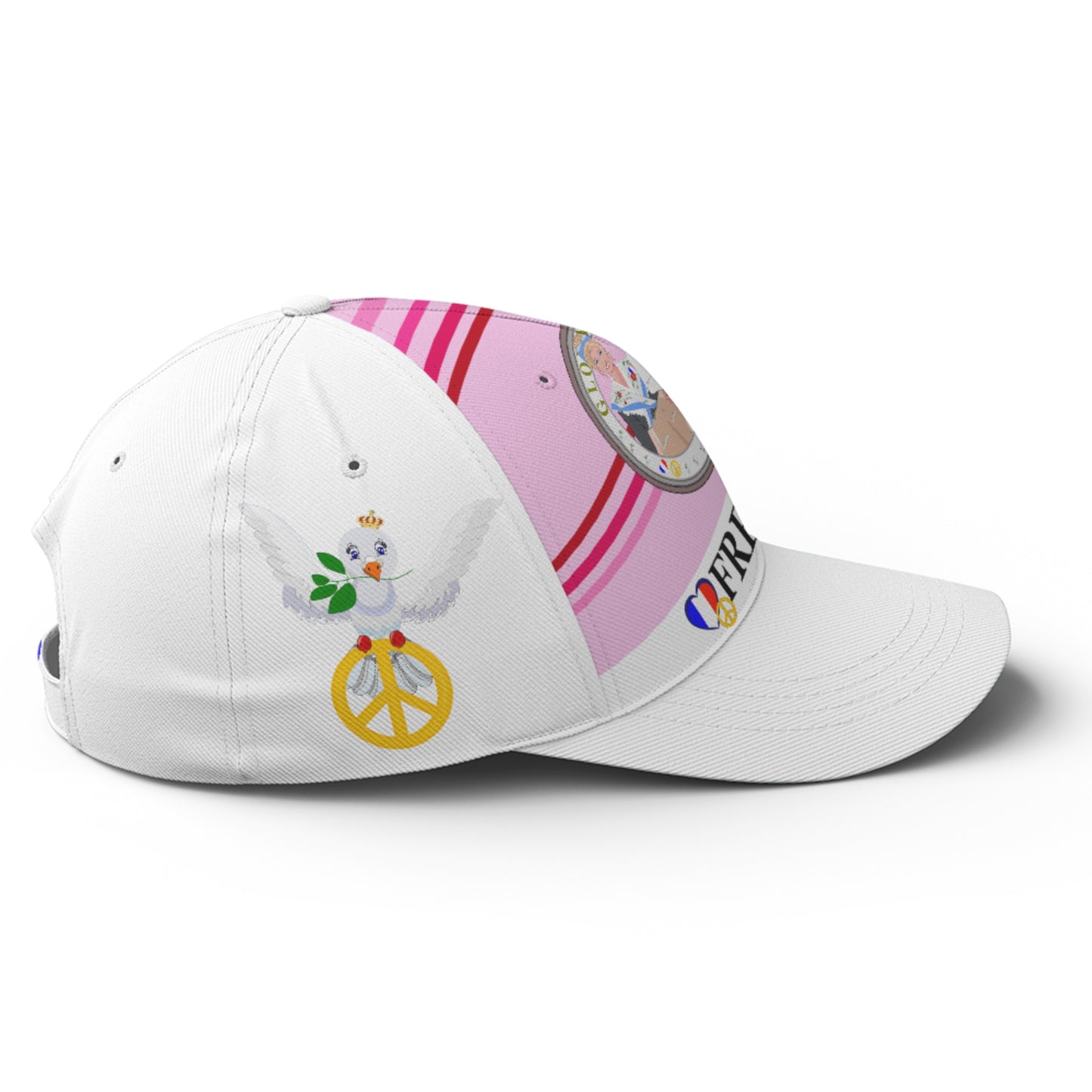 Basketball Cap GLOBAL FREEDOM UNITED© Couple French Pink1
