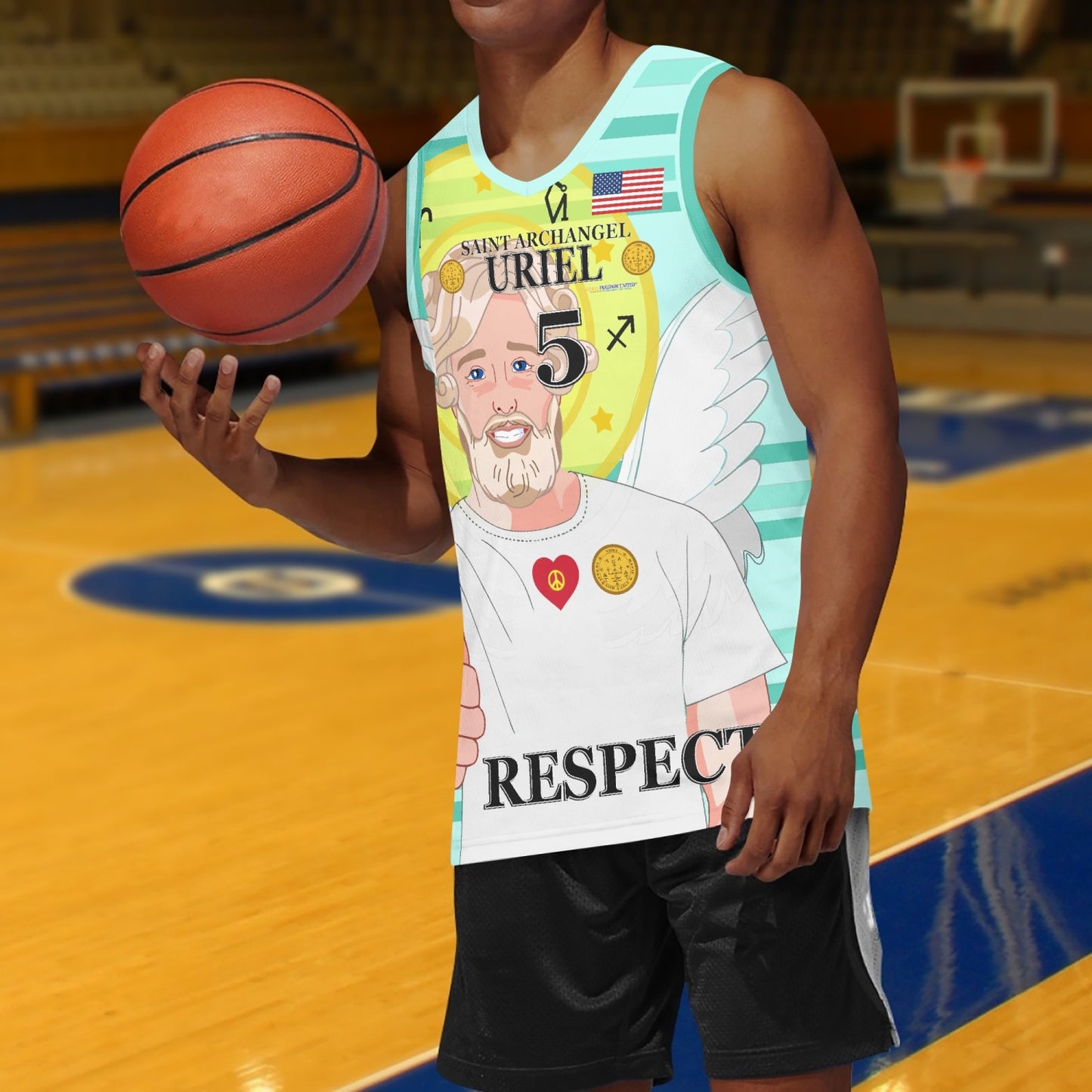 Basketball Jersey GLOBAL FREEDOM UNITED ARCHANGEL URIEL USA 5
