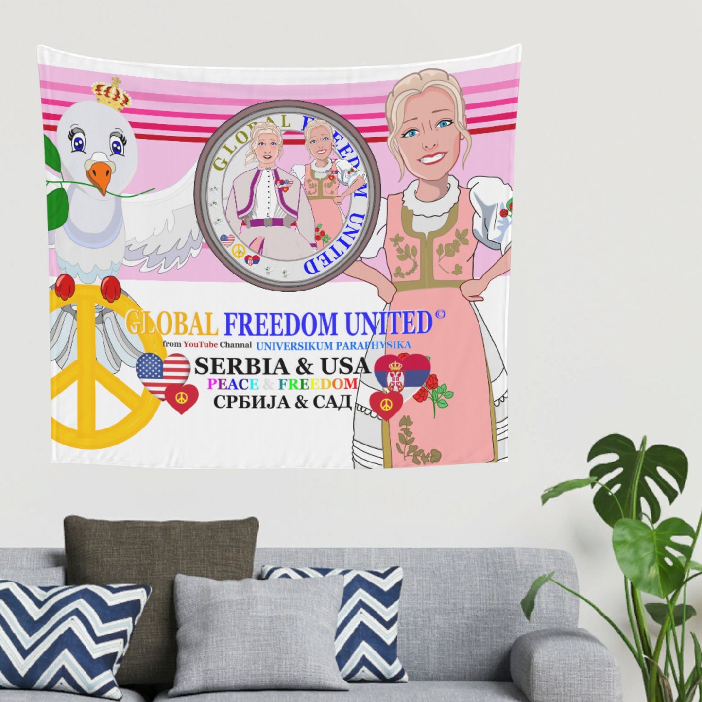 Tupestry GLOBAL FREEDOM UNITED© Women Serbia & USA Pink1