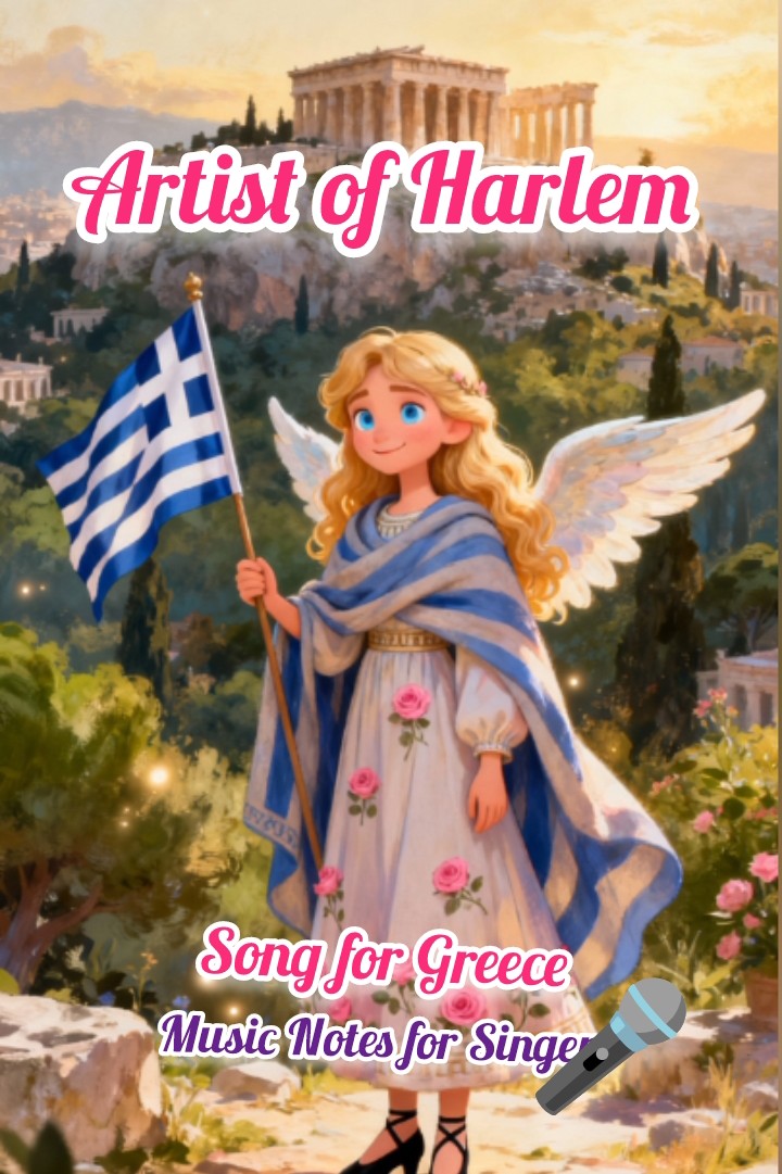 Music Notes Artist of Harlem© - Song for Greece