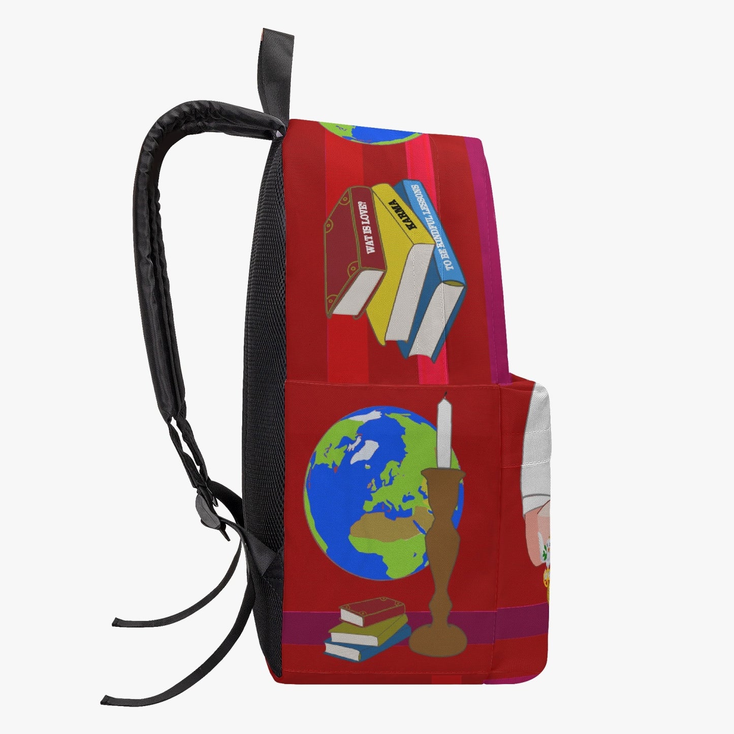 GLOBAL FREEDOM UNITED© Archangel Uriel SPECIAL LESSONS English Red - All-over-print Canvas Backpack