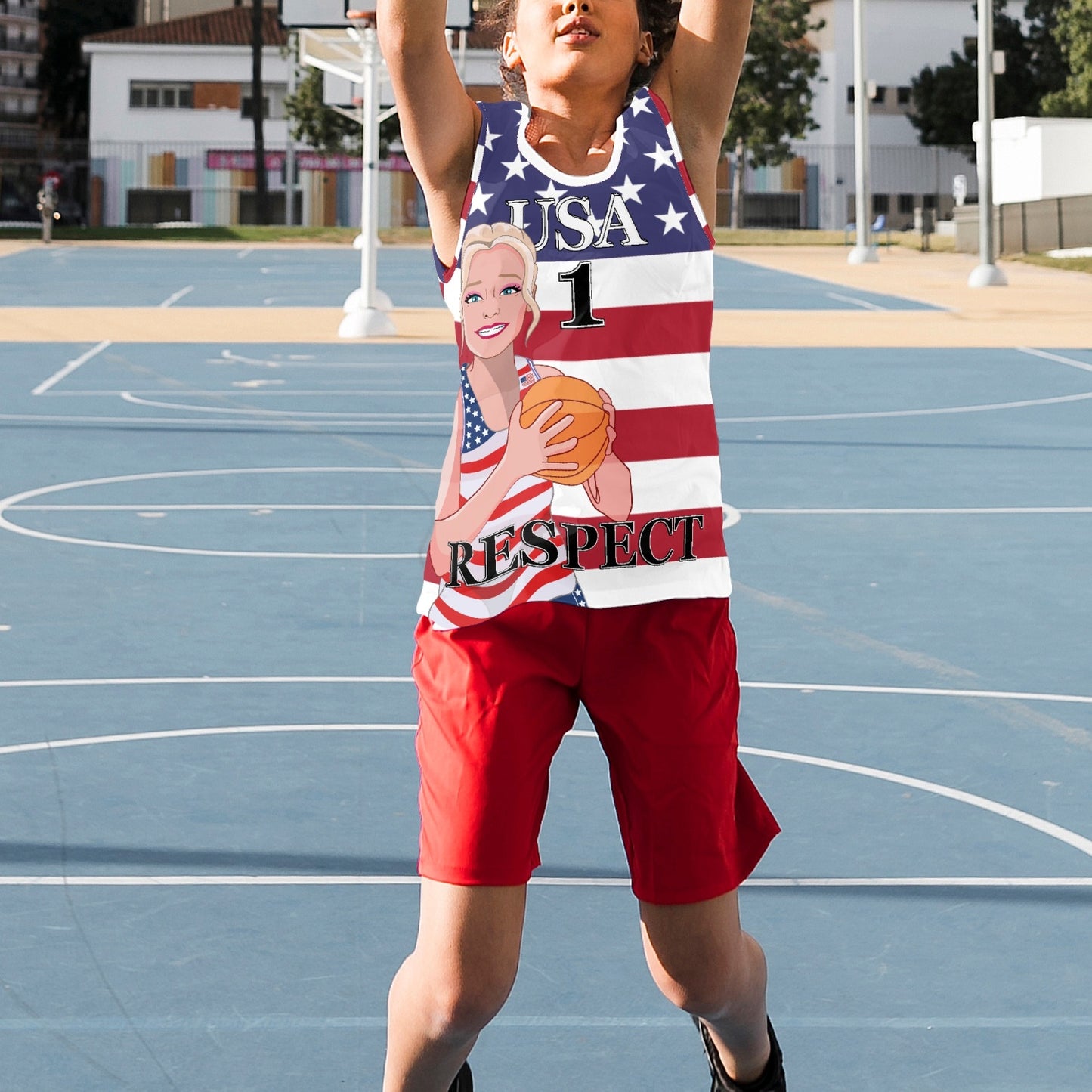 Kids Basketball Jersey GLOBAL FREEDOM UNITED GIRLS USA V1 1