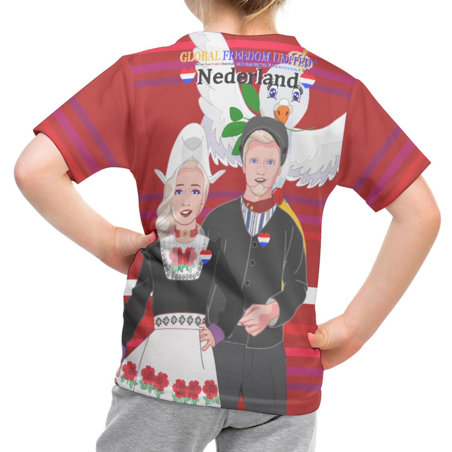 Kid´s T-Shirt Global Freedom United© Couple Nederland Red