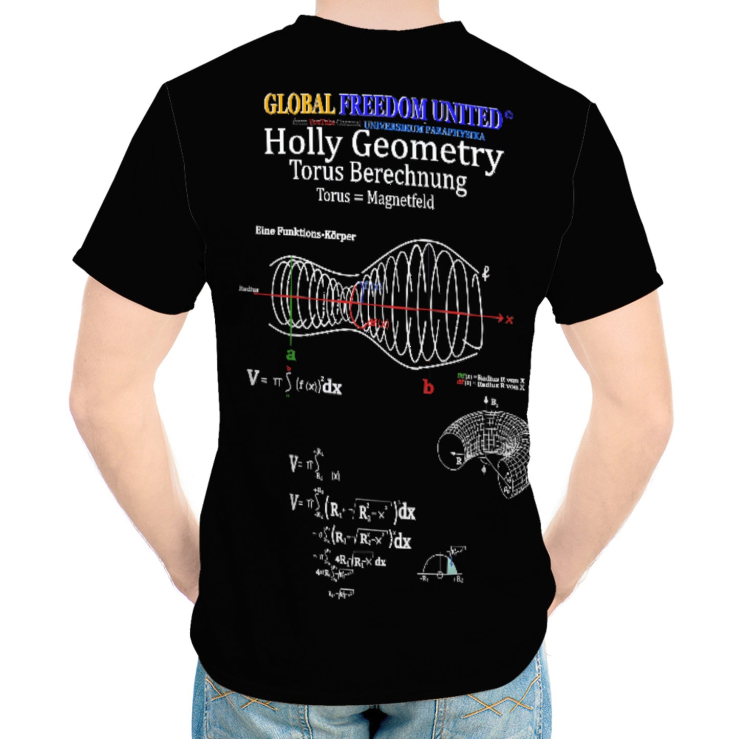 Men´s T-shirt Global Freedom United© Sacred Mathematics Torus