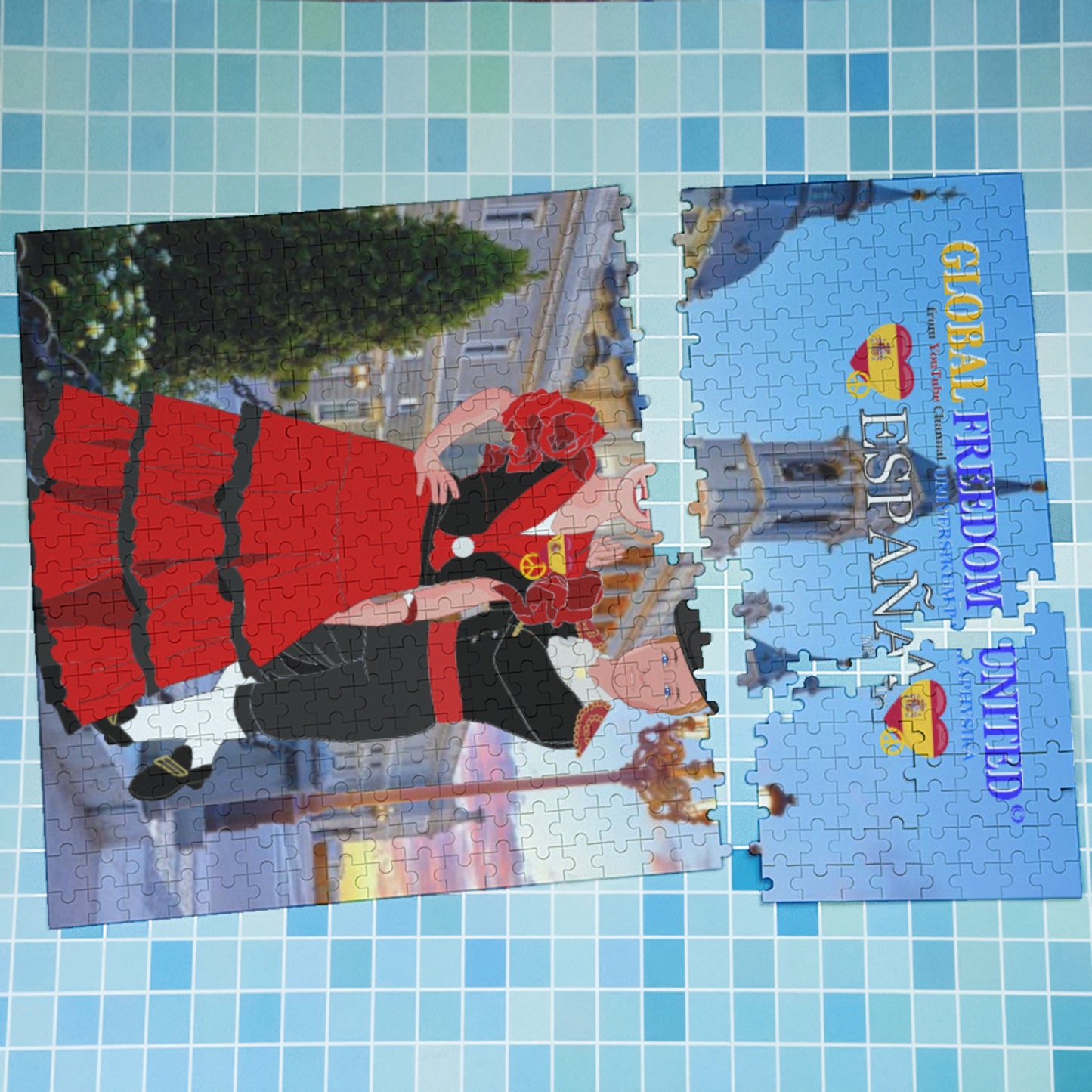 Wood Puzzle GLOBAL FREEDOM UNITED© Couple Spain