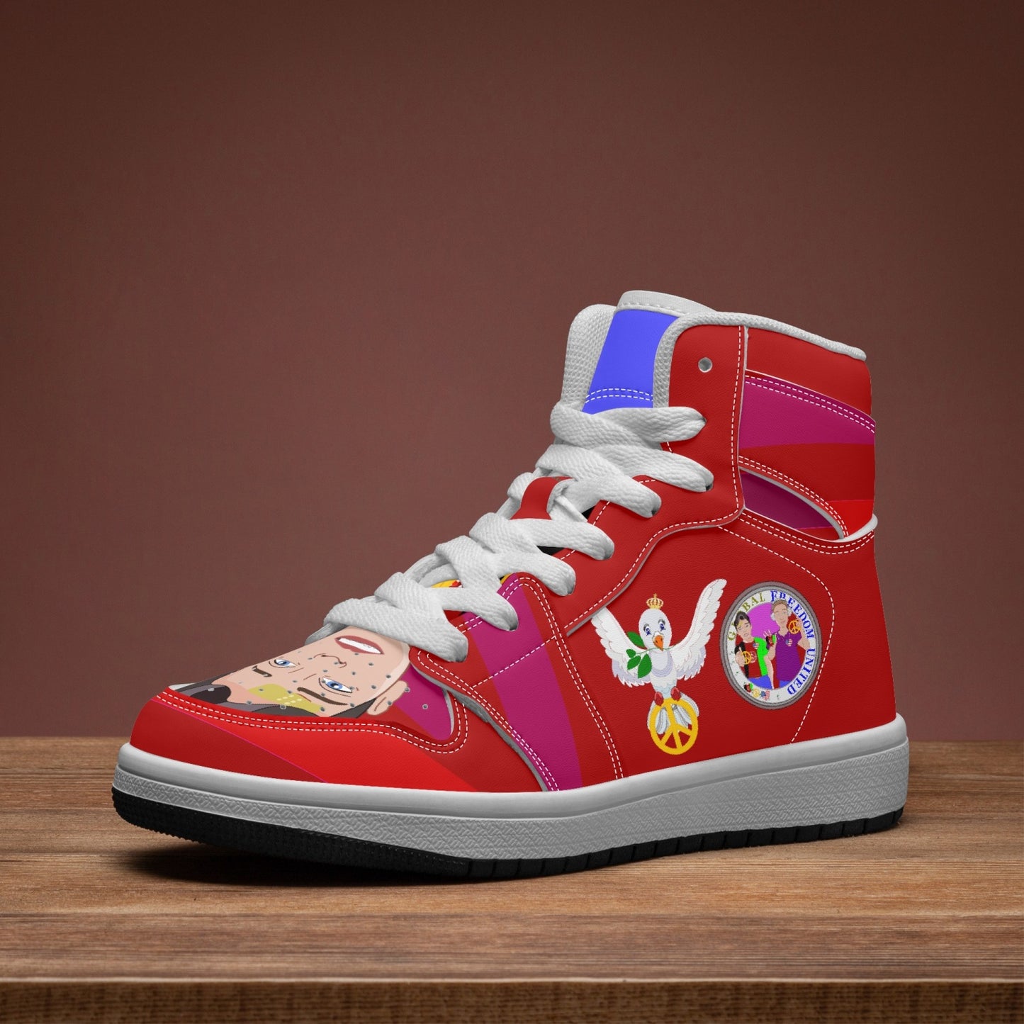 AJ Child High-top Shoes GLOBAL FREEDOM UNITED BOY AFGHANISTAN & USA
