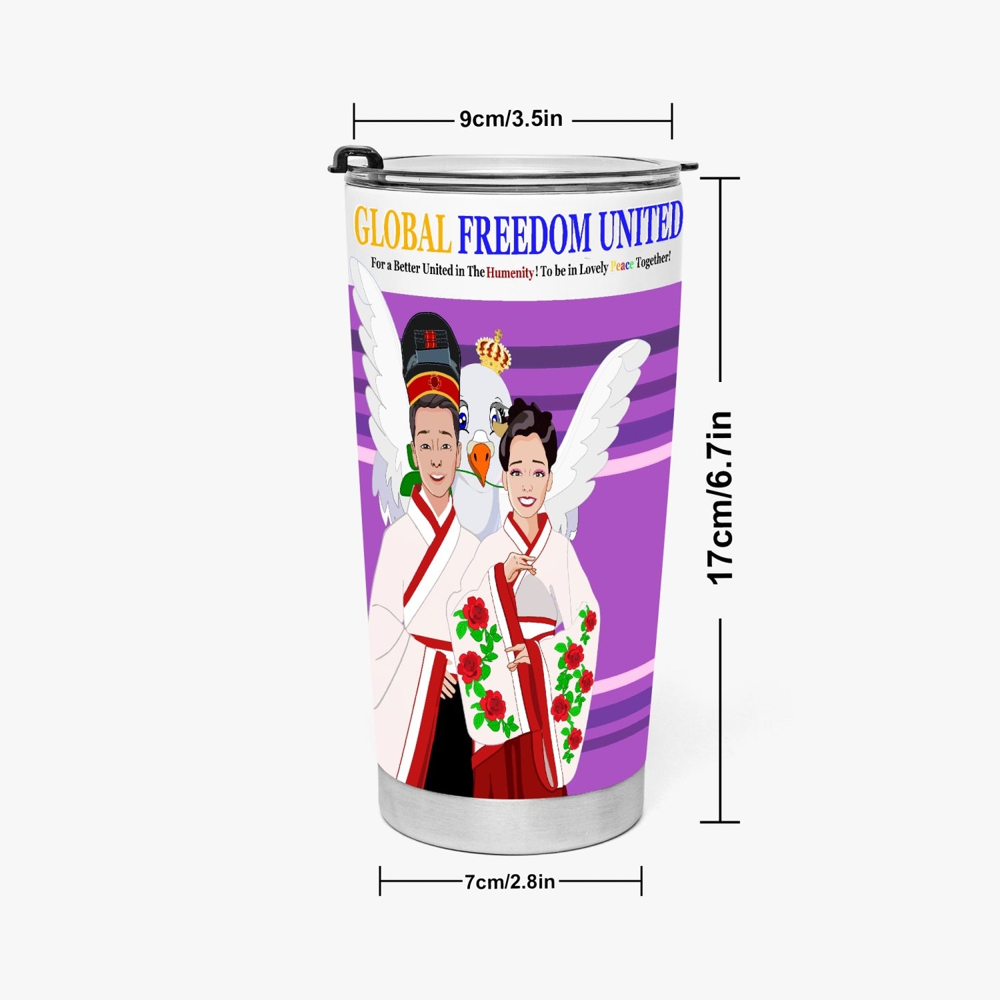 GLOBAL FREEDOM UNITED© Couple China Lilac - Tumbler