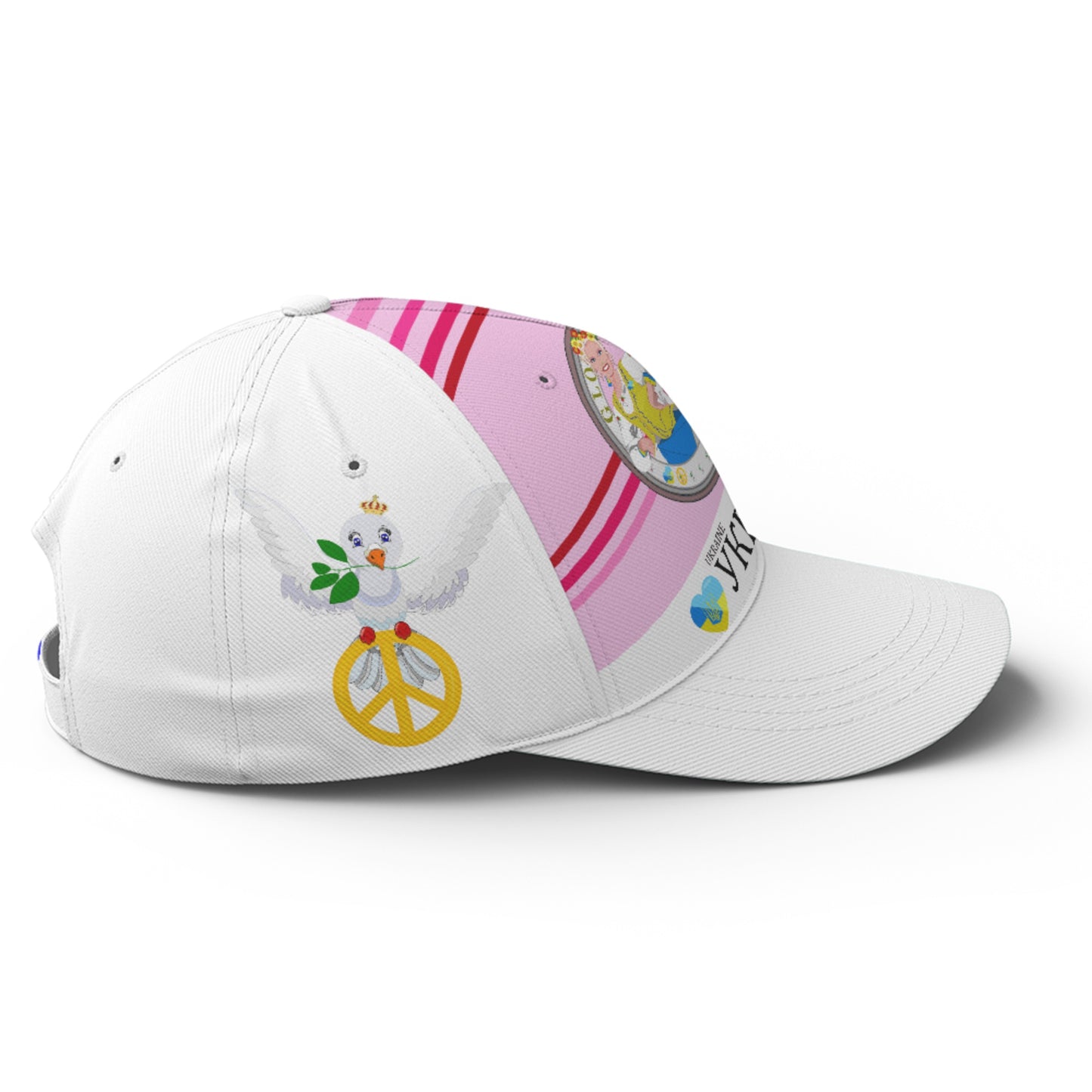 Basketball Cap GLOBAL FREEDOM UNITED© Couple Ukrain Pink1