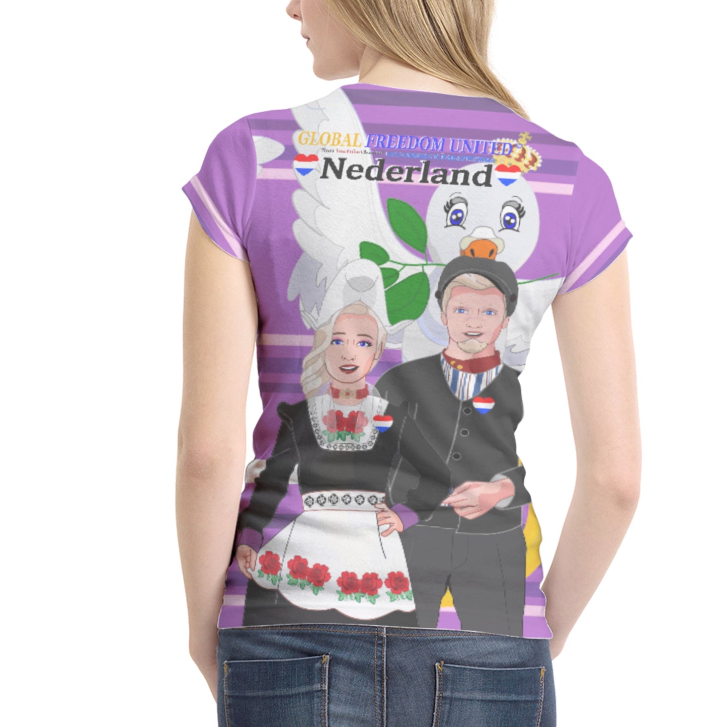Women´s T-shirt 1 GLOBAL FREEDOM UNITED© Couple Nederland Lilanc