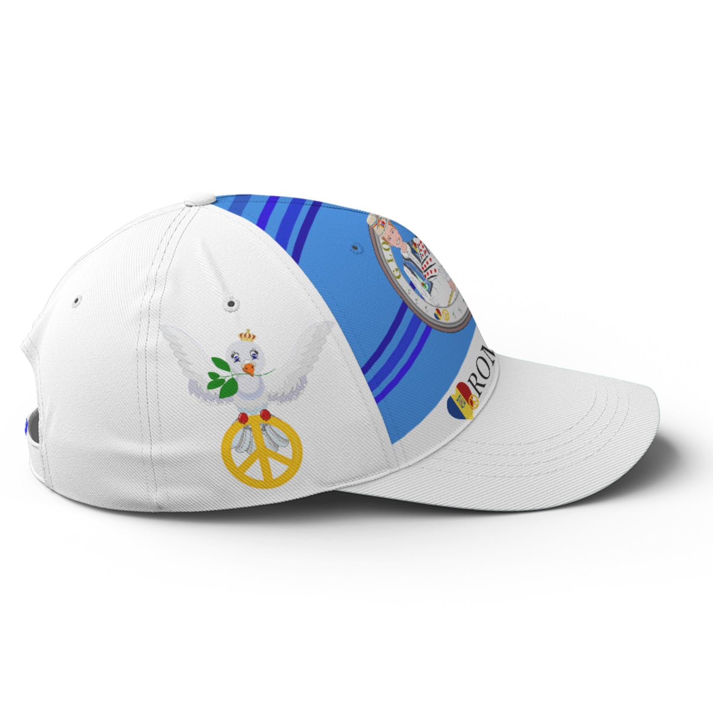 Basketball Cap GLOBAL FREEDOM UNITED© Couple Romania Deep Blue