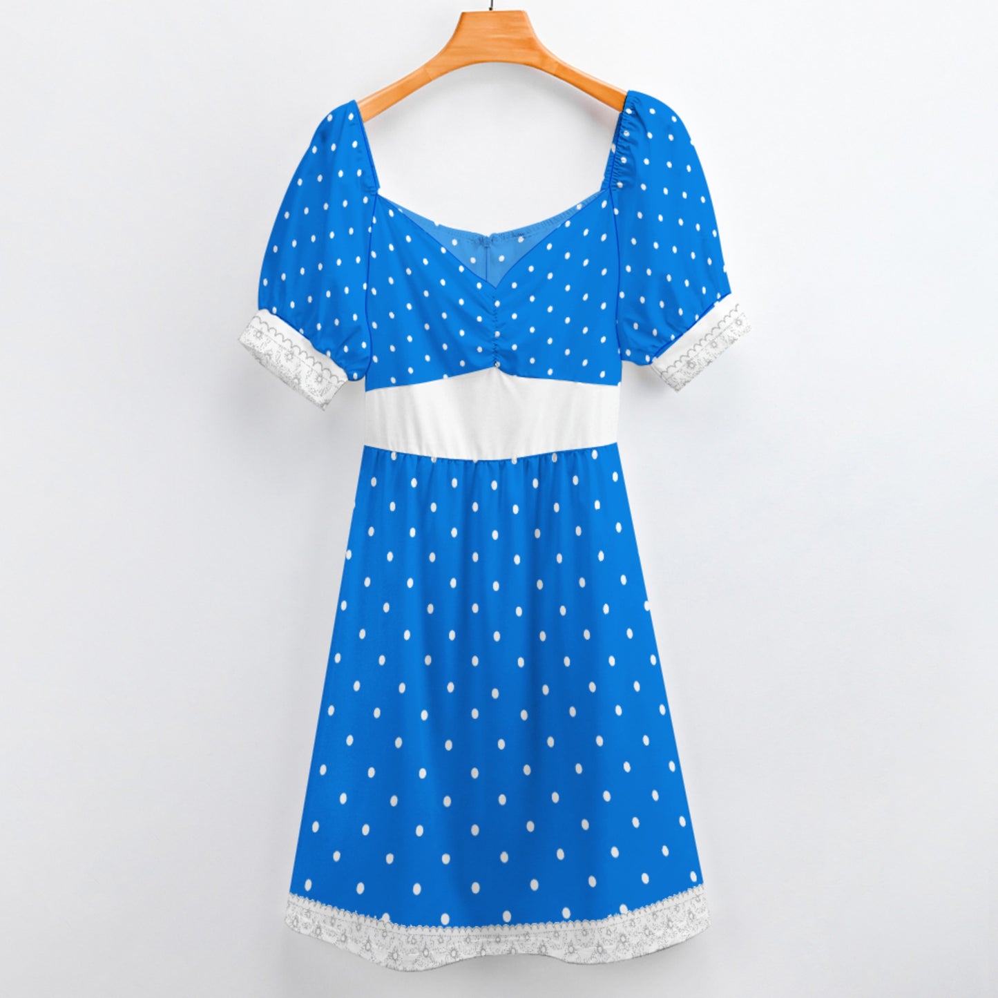 Sweethaerd Dress GLOBAL FREEDOM UNITED© White Dots Blue
