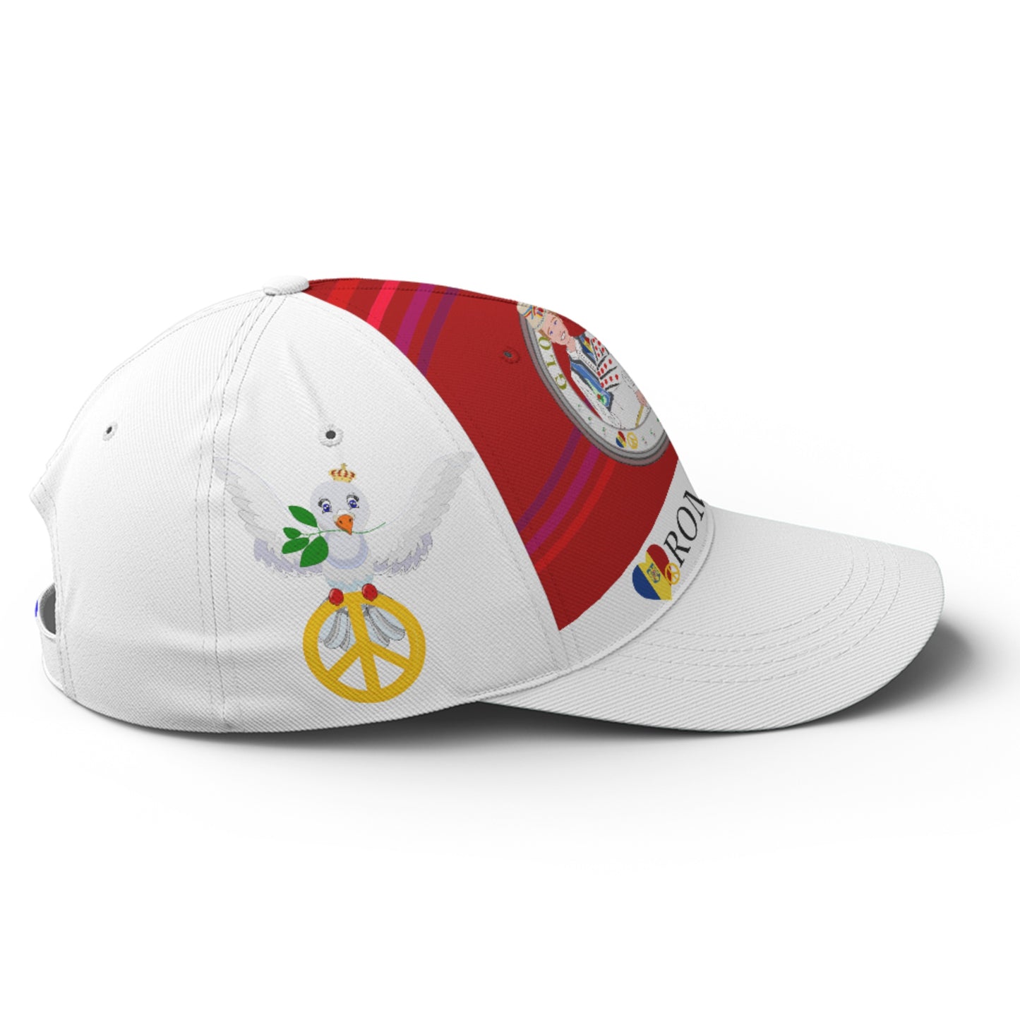 Basketball Cap GLOBAL FREEDOM UNITED© Couple Romania Red