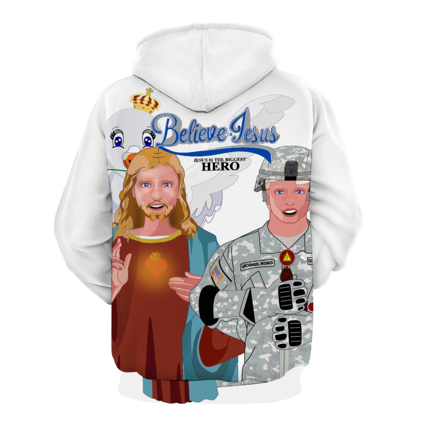 Hoodie GLOBAL FREEDOM UNITED© Jesus Is A Hero Veteran For US American Soldiers