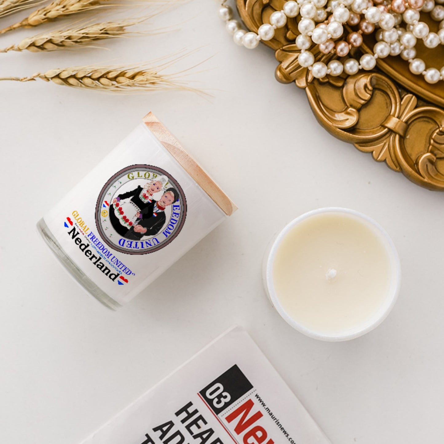 Scented Soy Candle GLOBAL FREEDOM UNITED© Couple Nederland