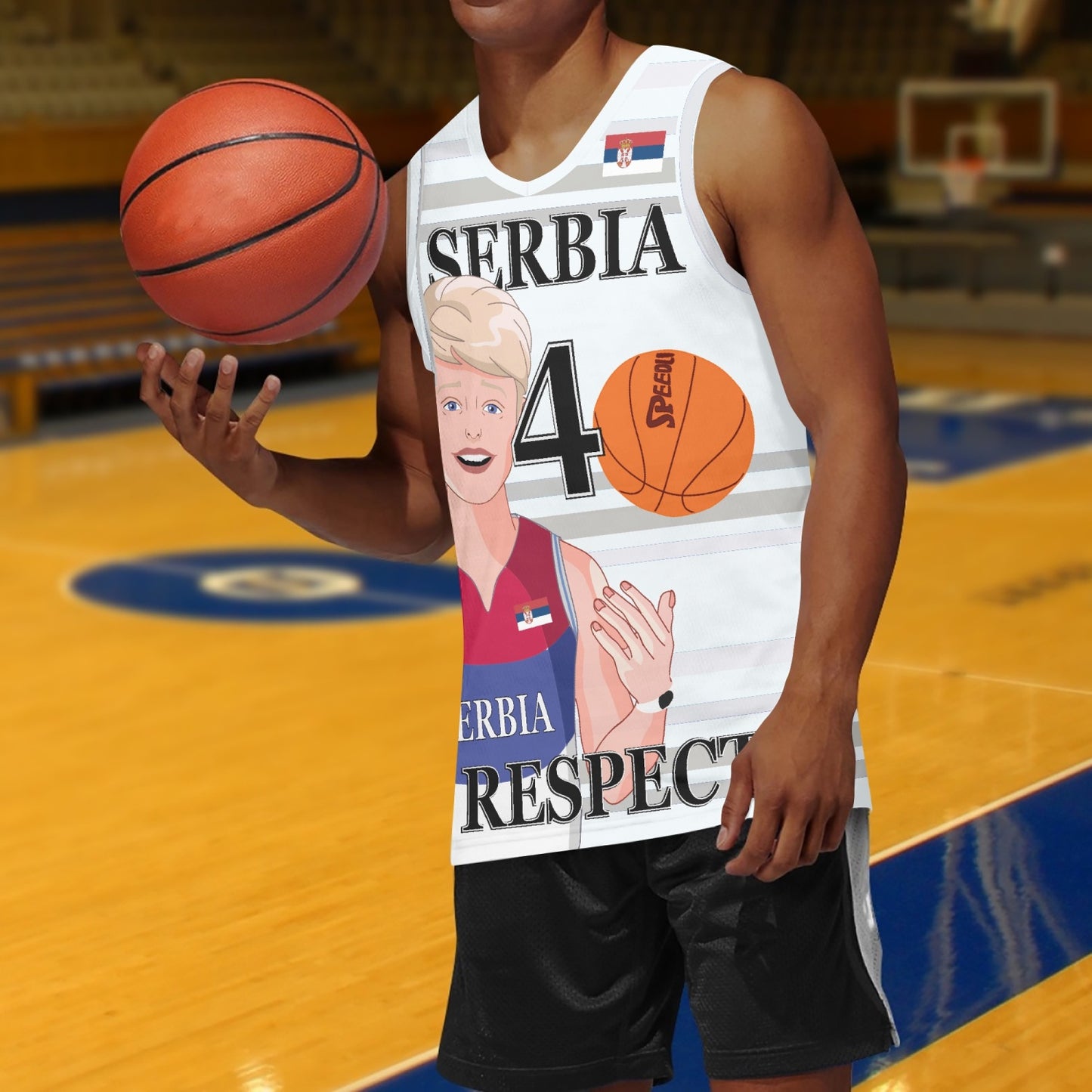 Basketball Jersey GLOBAL FREEDOM UNITED COUPLE EDITION SERBIA MEN V2 4