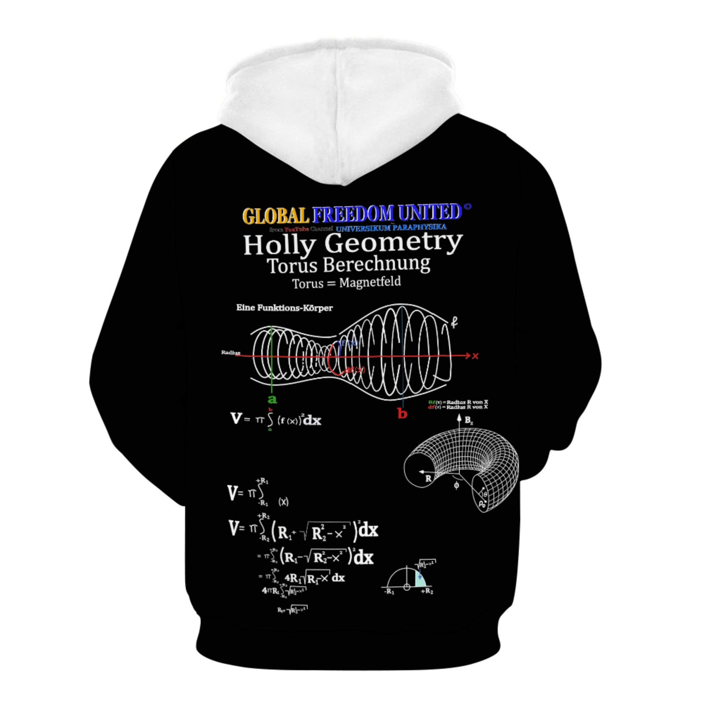 Hoodie Global Freedom United© Sacred Mathematics Torus