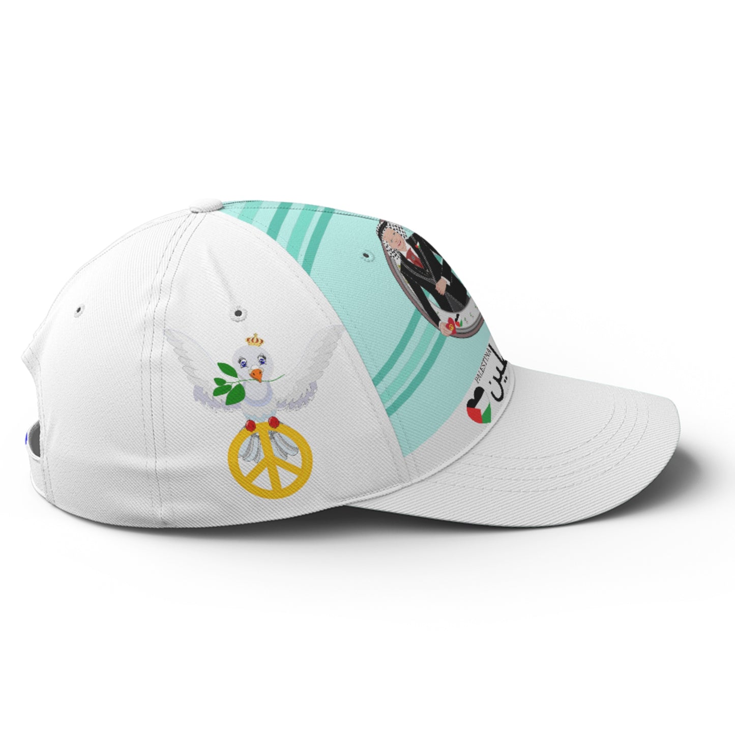 Basketball Cap GLOBAL FREEDOM UNITED© Couple Palestina Light Green